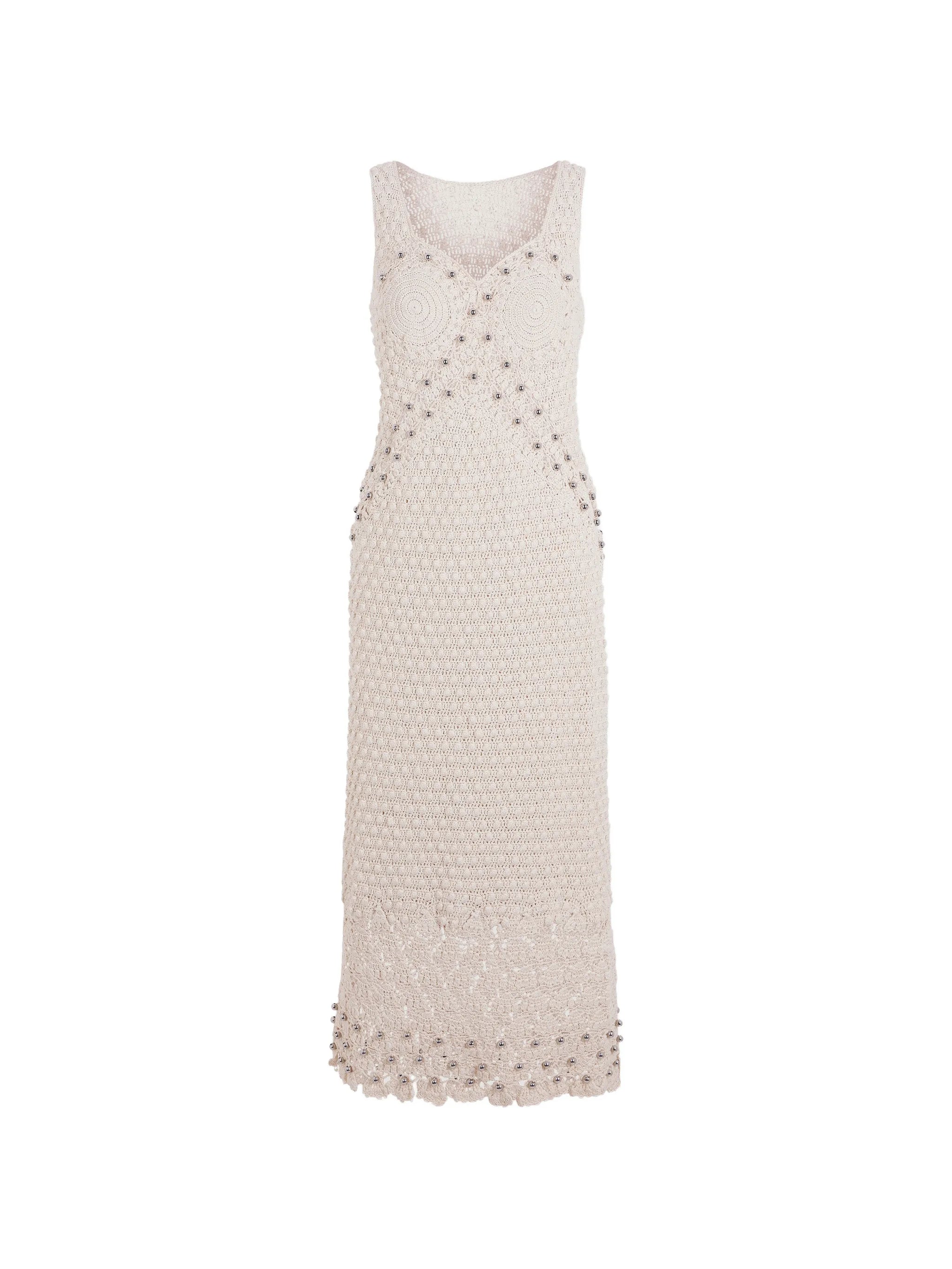 handmade midi dress in crochet