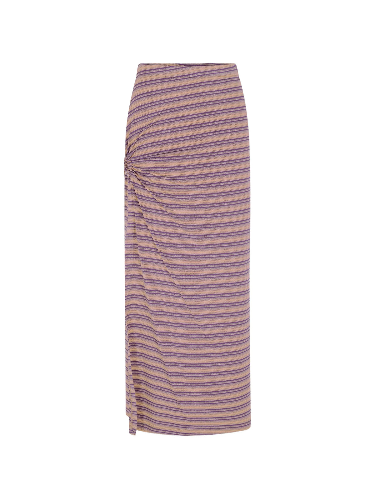 long piercing skirt in striped jersey