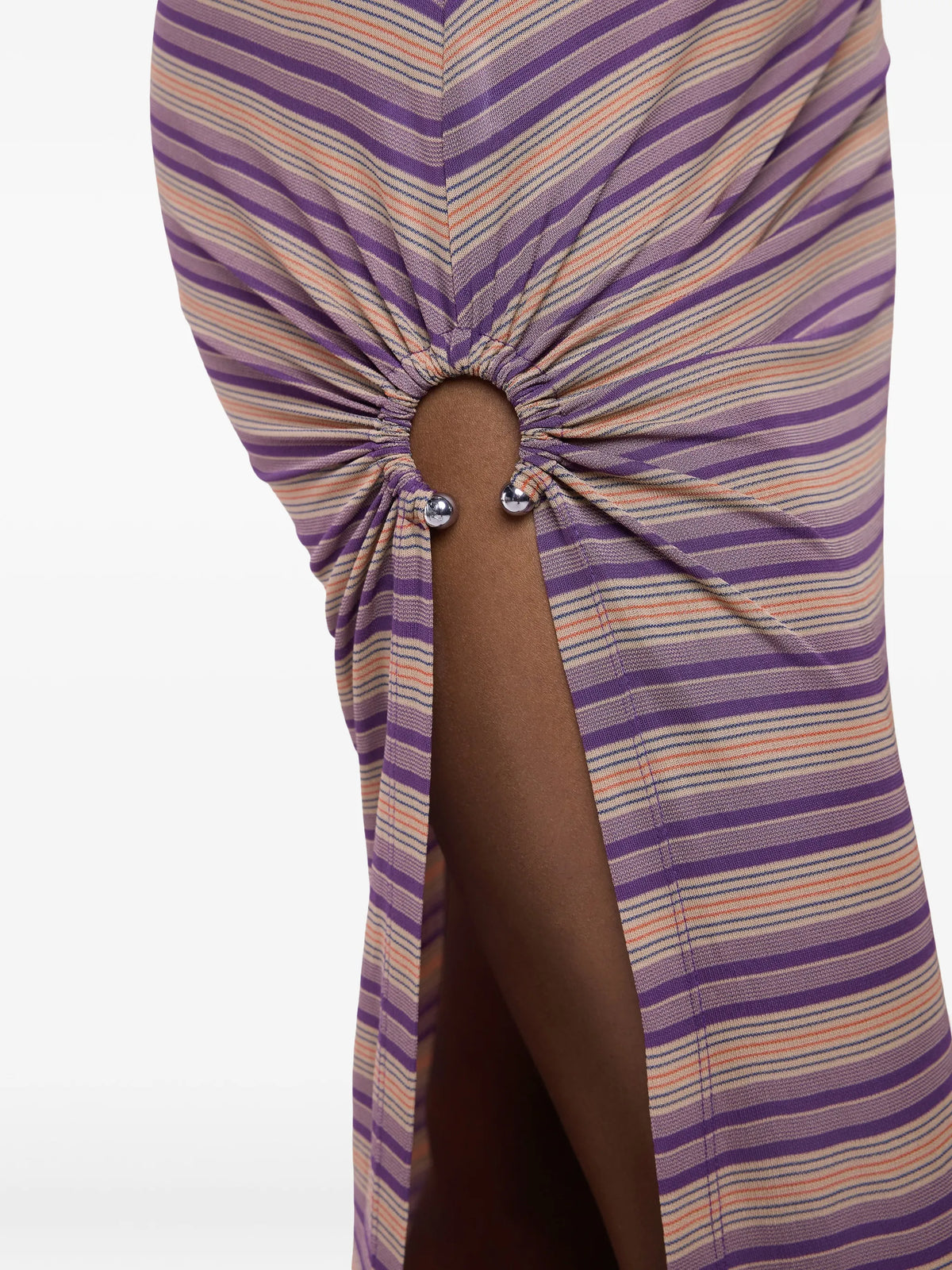long piercing skirt in striped jersey