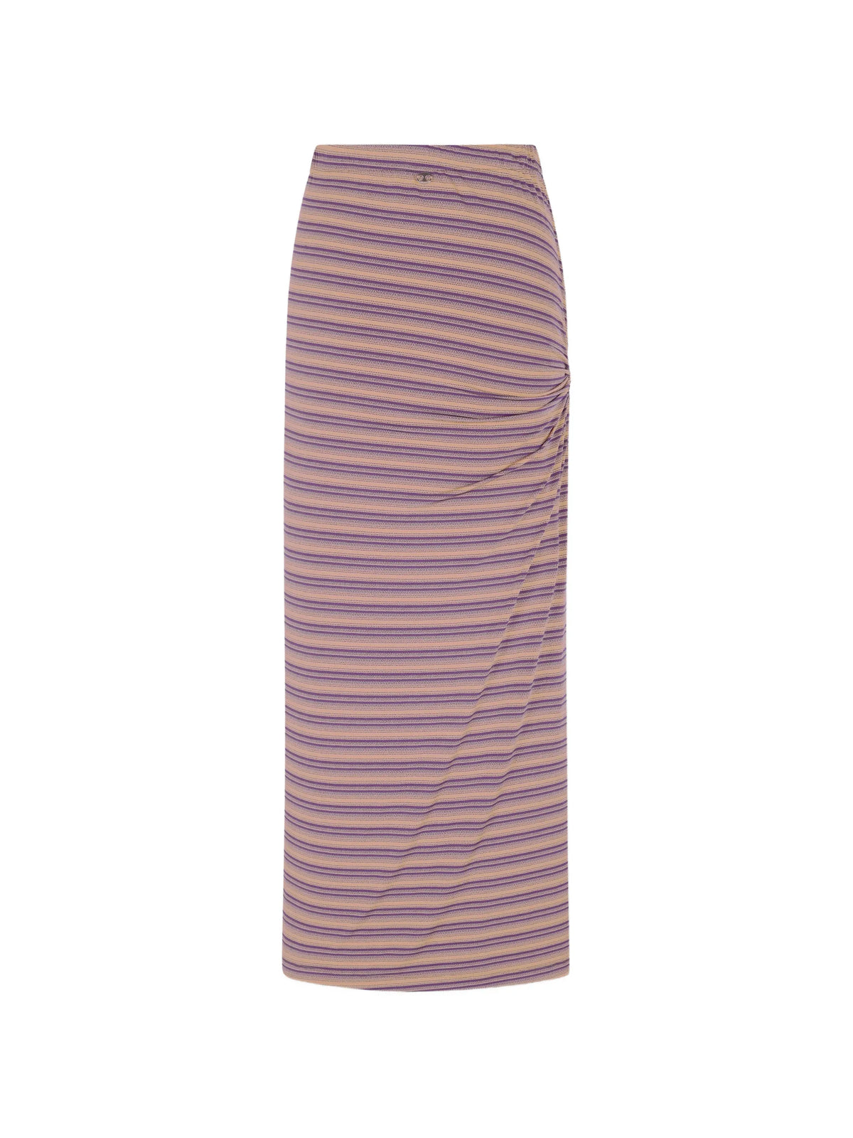 long piercing skirt in striped jersey