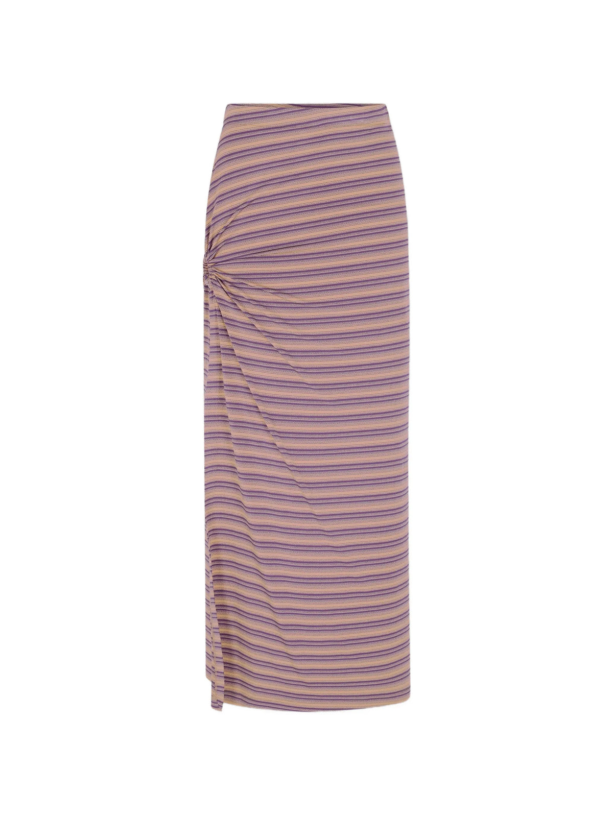 long piercing skirt in striped jersey