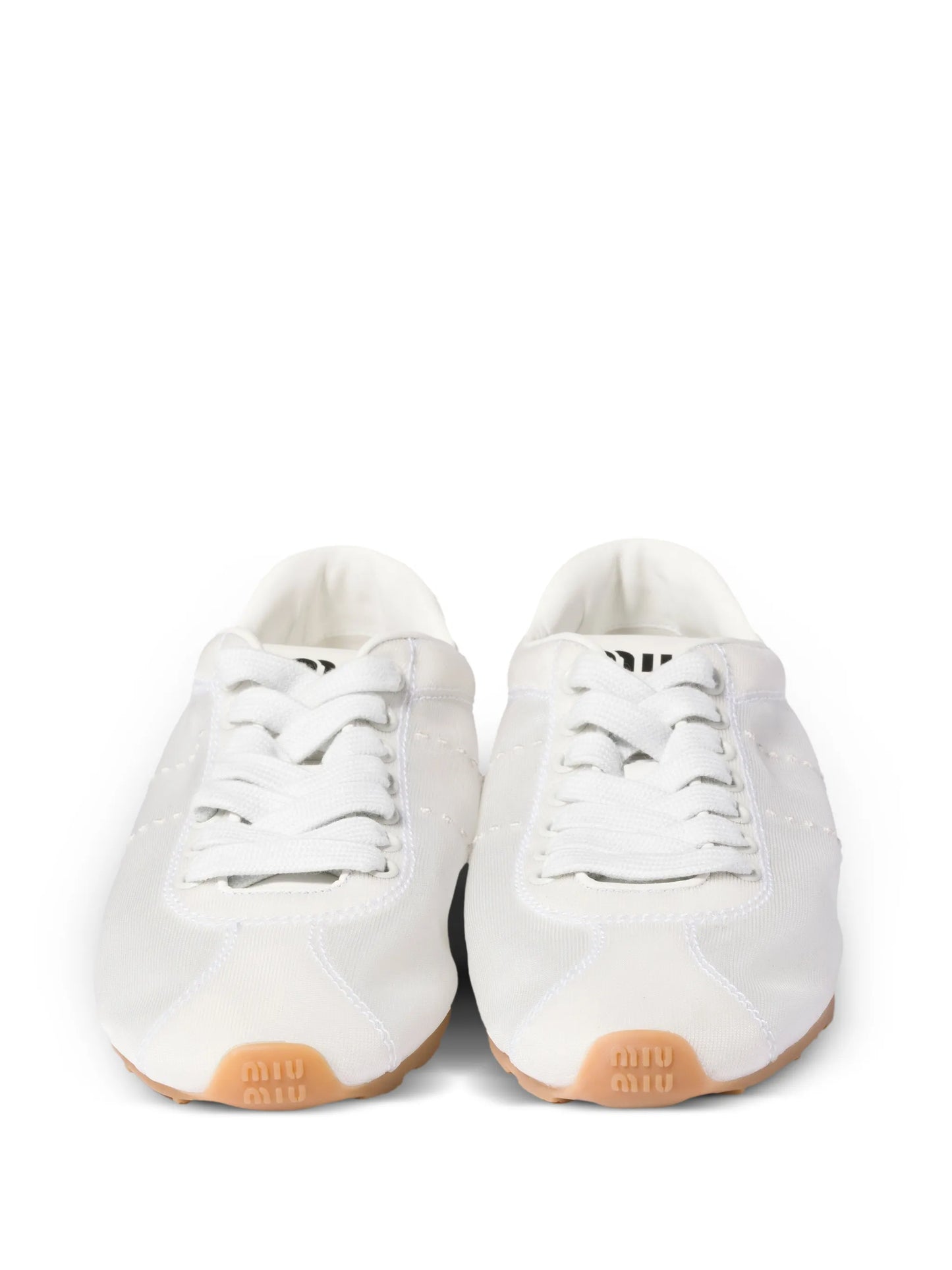 Plume mesh fabric sneakers