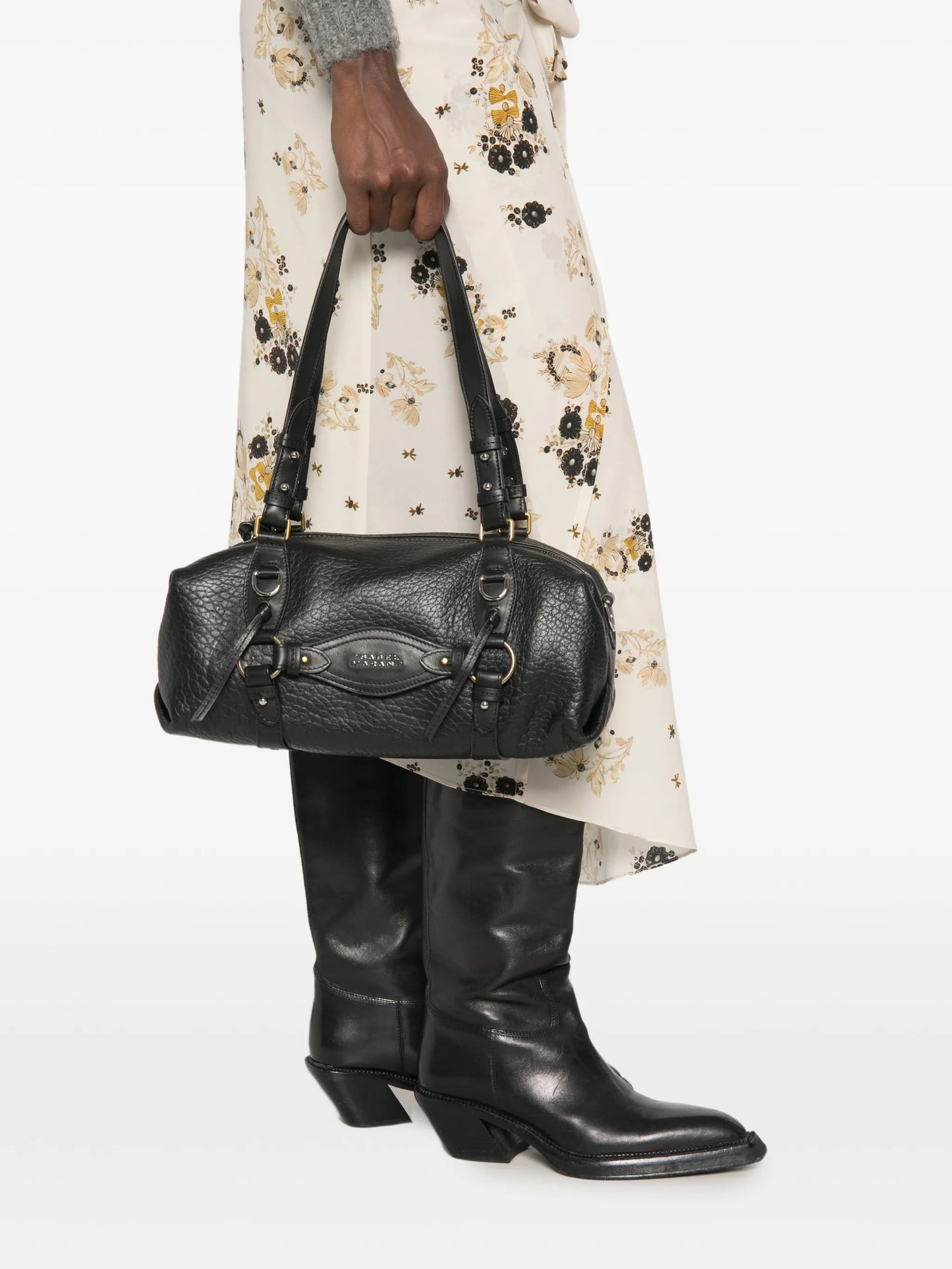 mini Tilpa buckle-detail pebbled shoulder bag