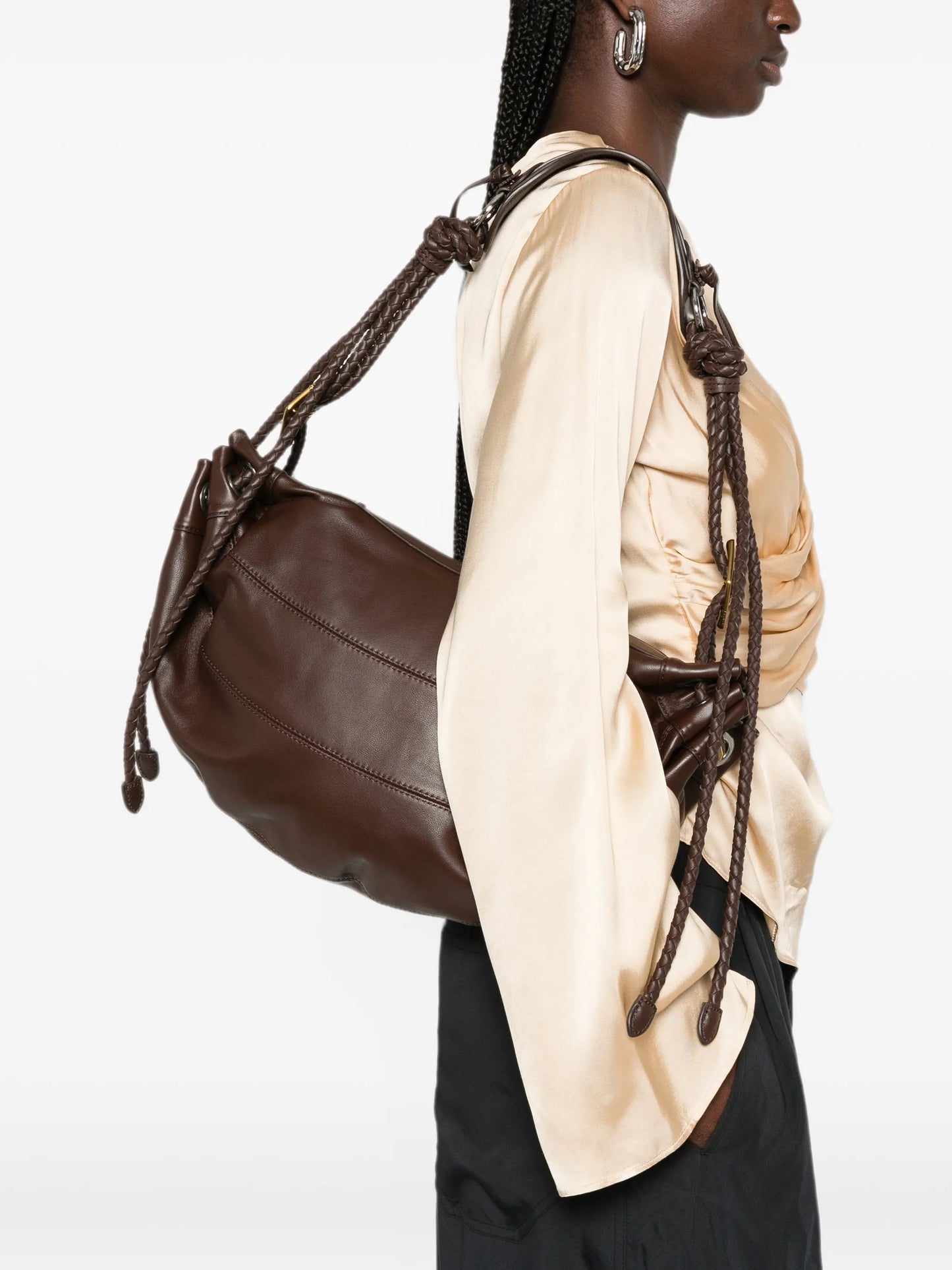 Maia medium lambskin leather shoulder bag
