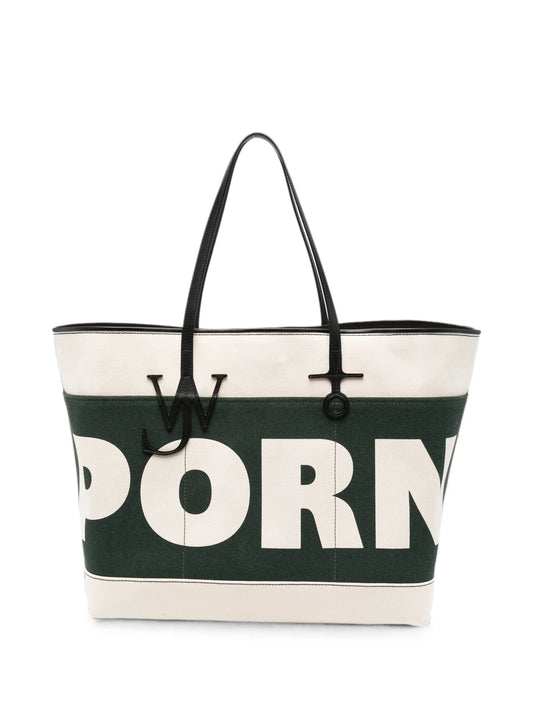 Anchor logo-plaque tote bag