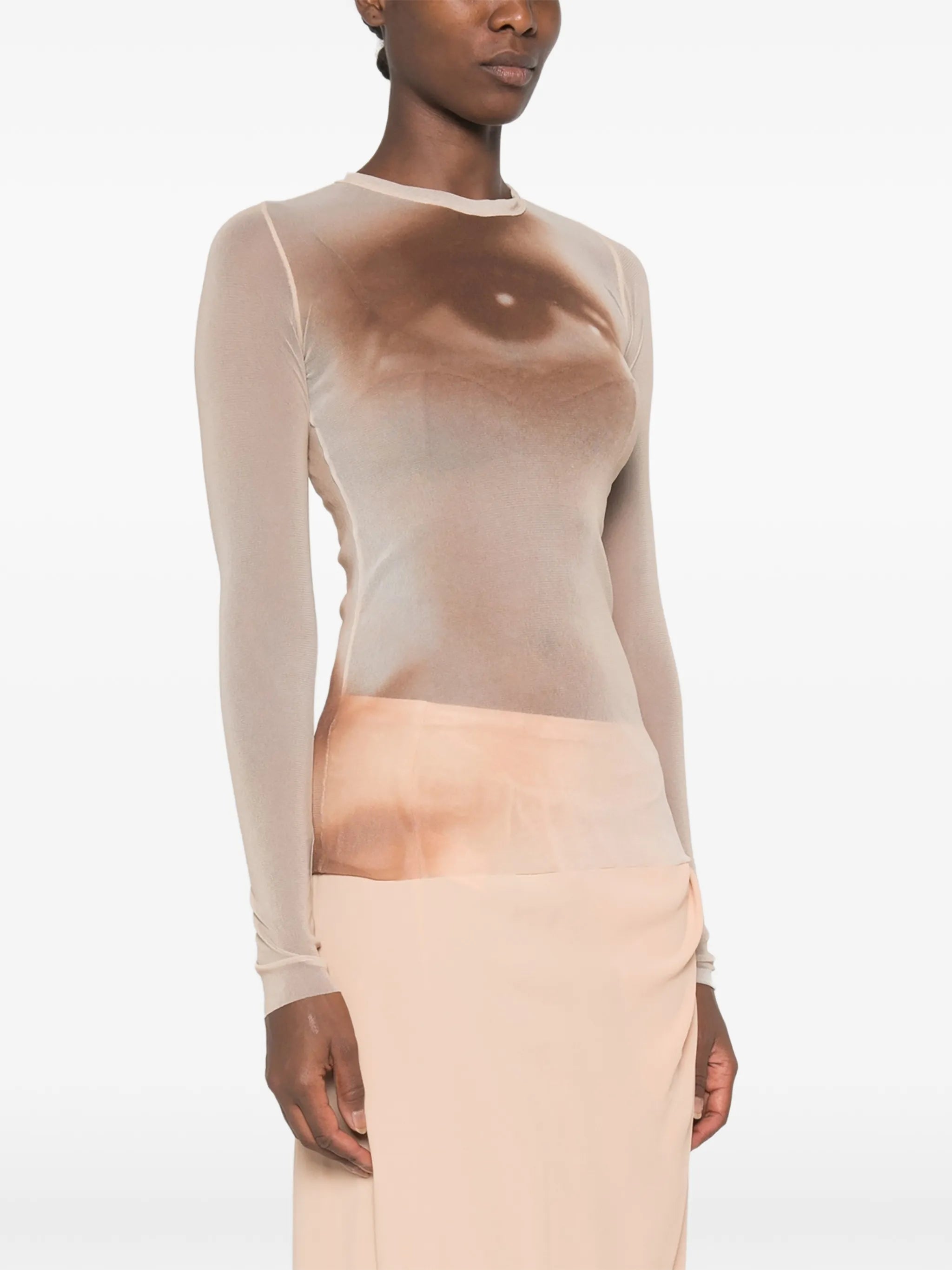 crew neck long-sleeve top