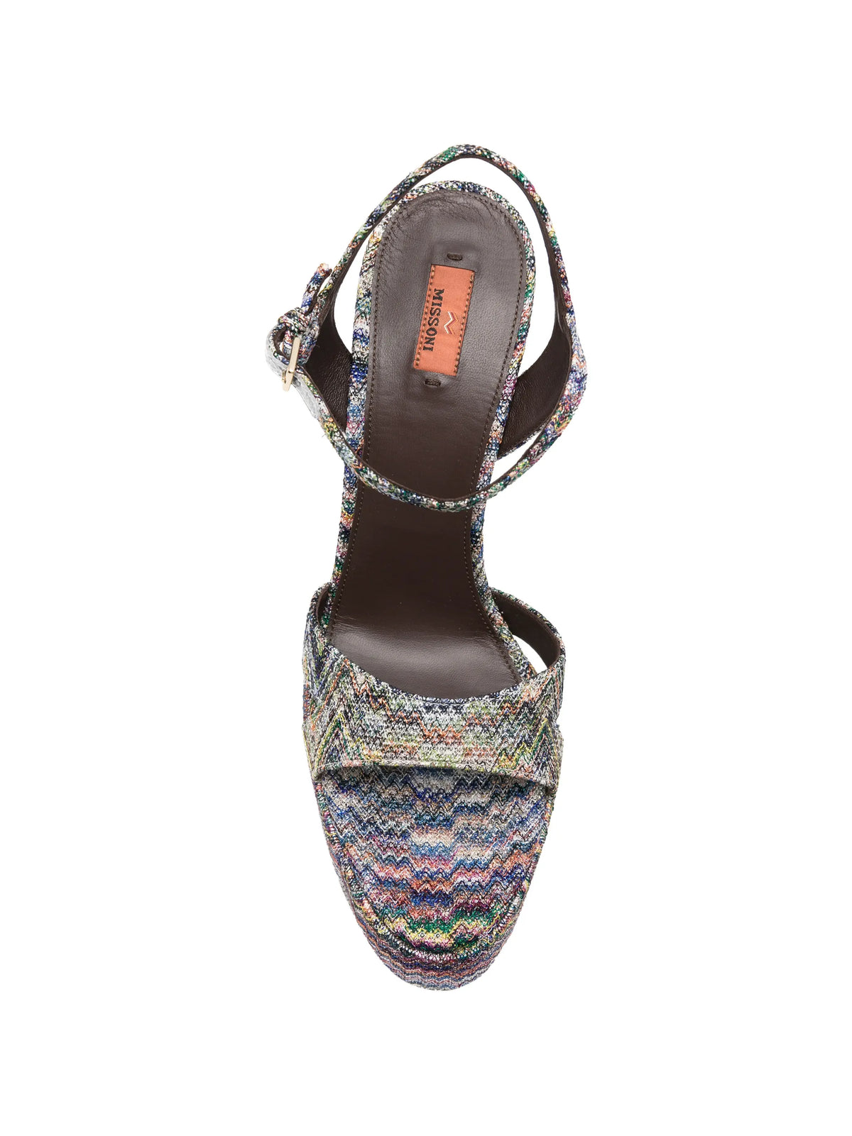 zigzag-knit heeled sandals