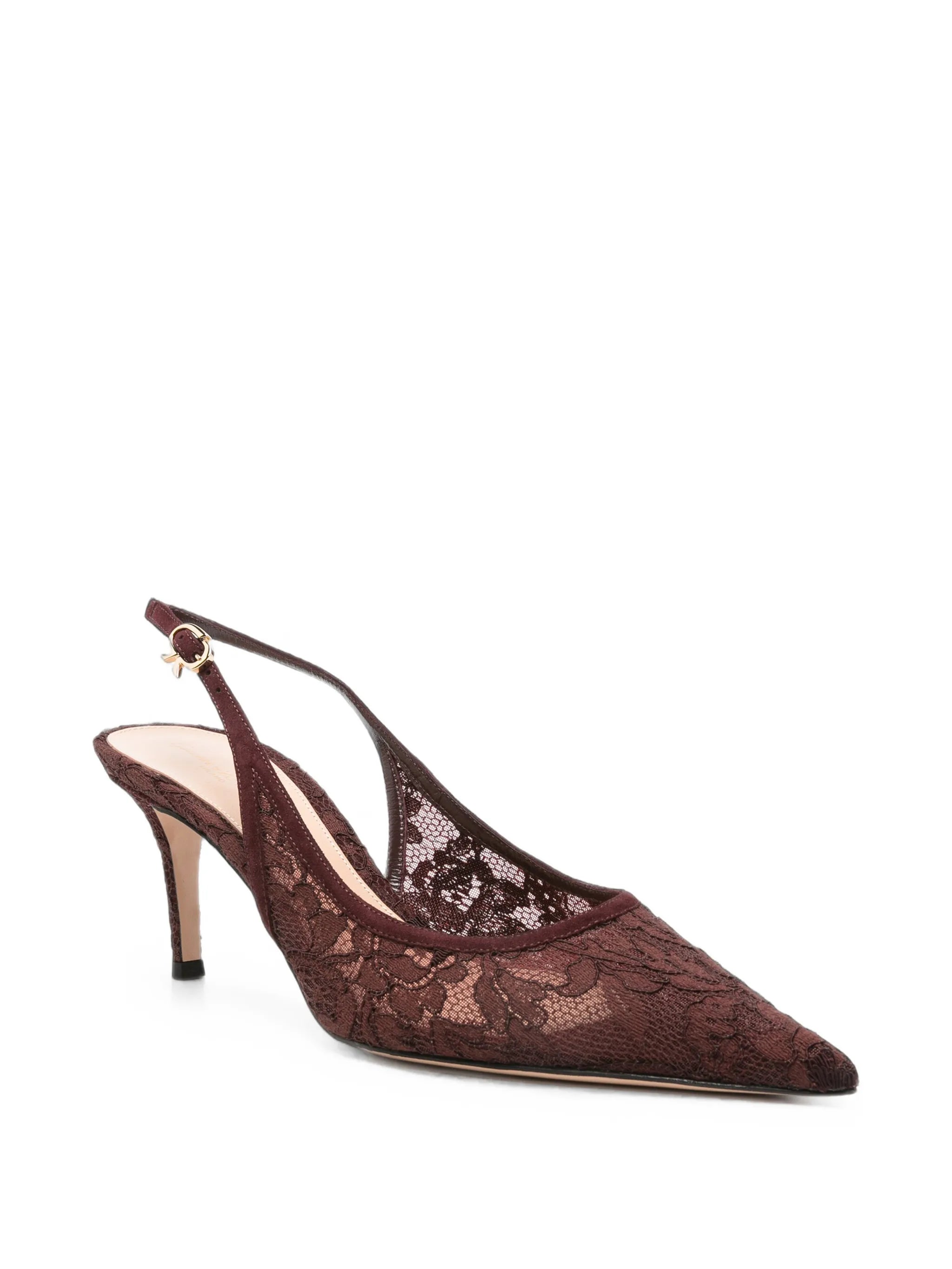 Claudia Sling 70 lace-panelling heeled pumps