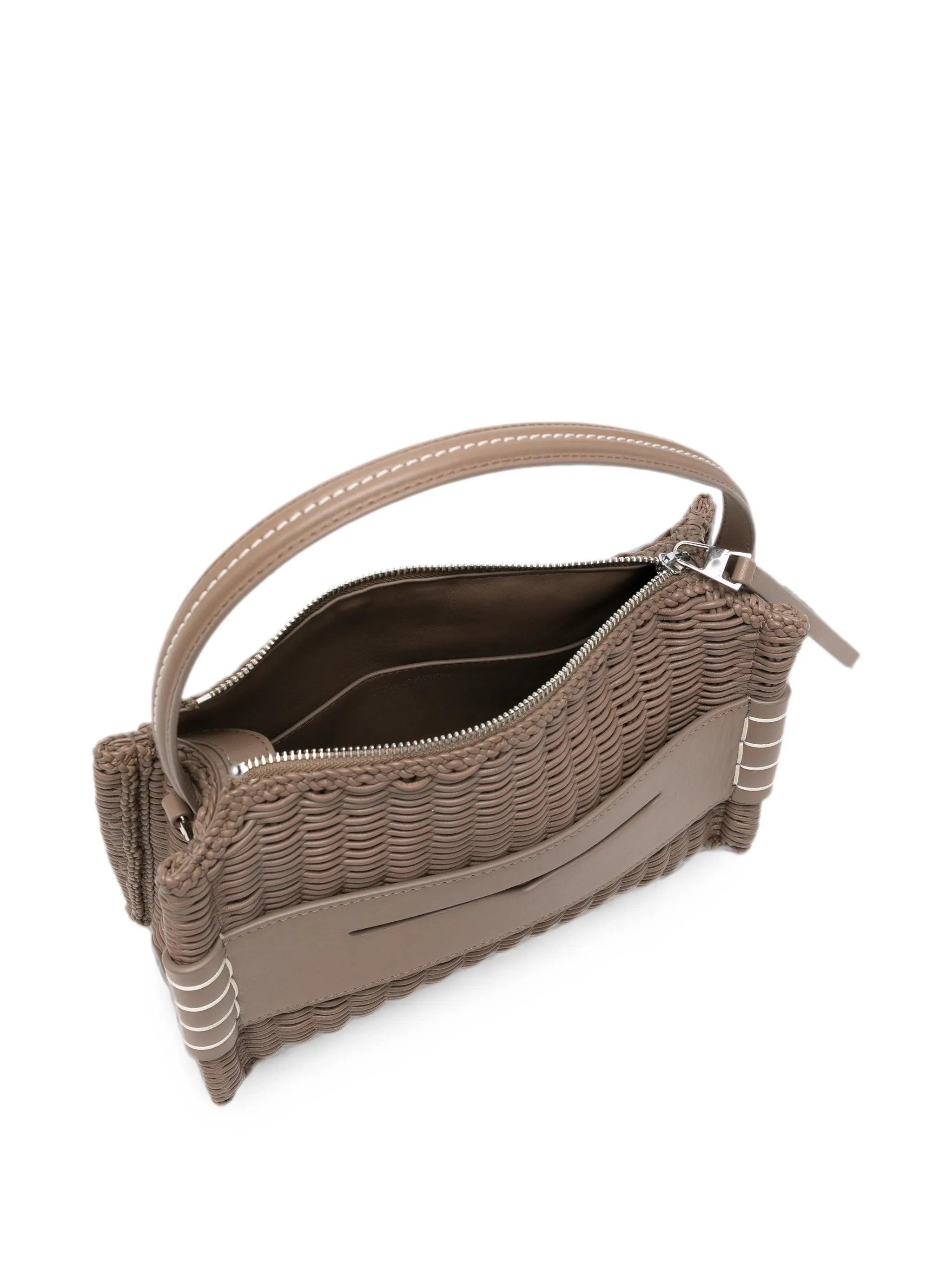 Woven Loafer zip-up tote bag