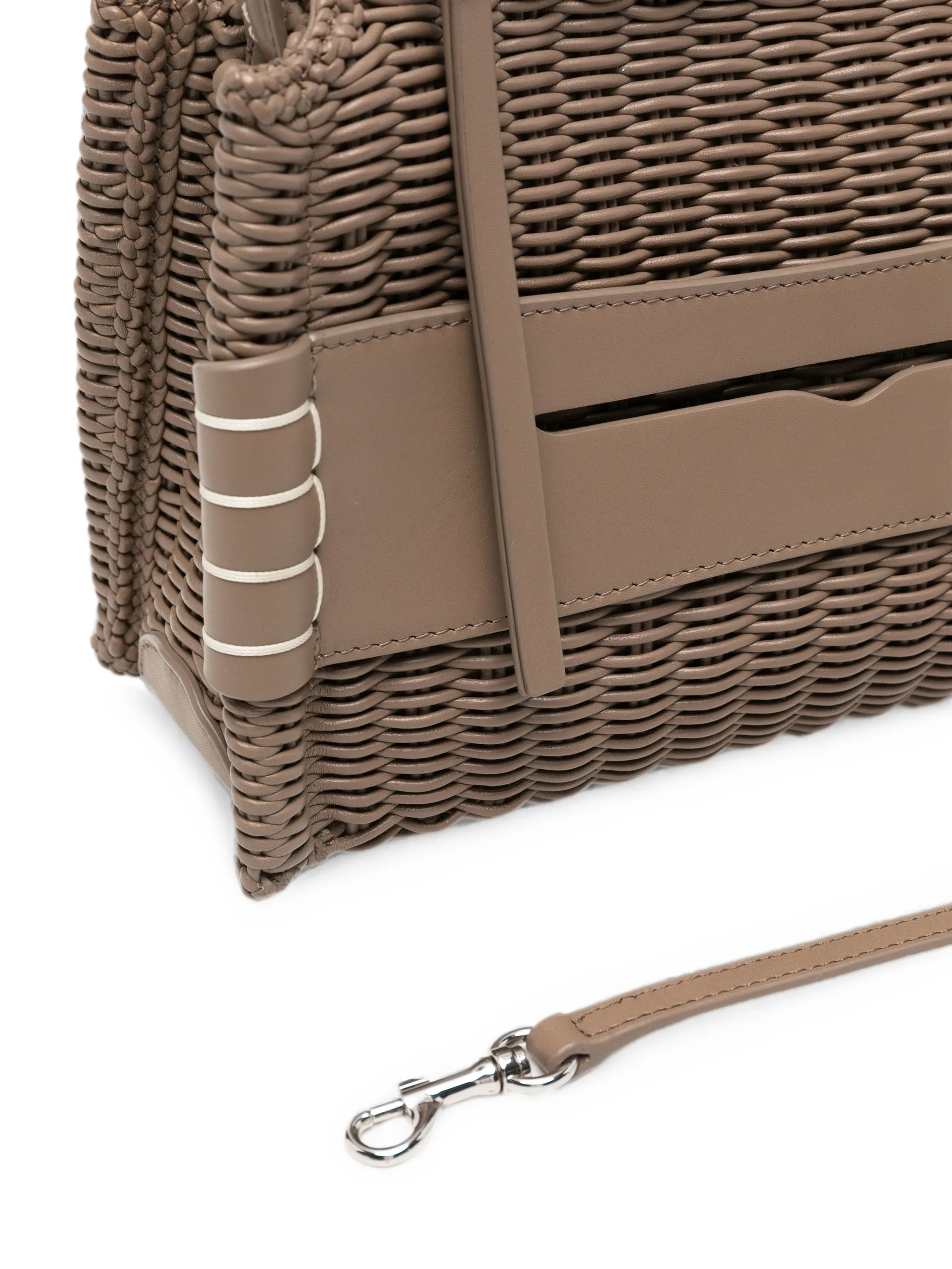 Woven Loafer zip-up tote bag