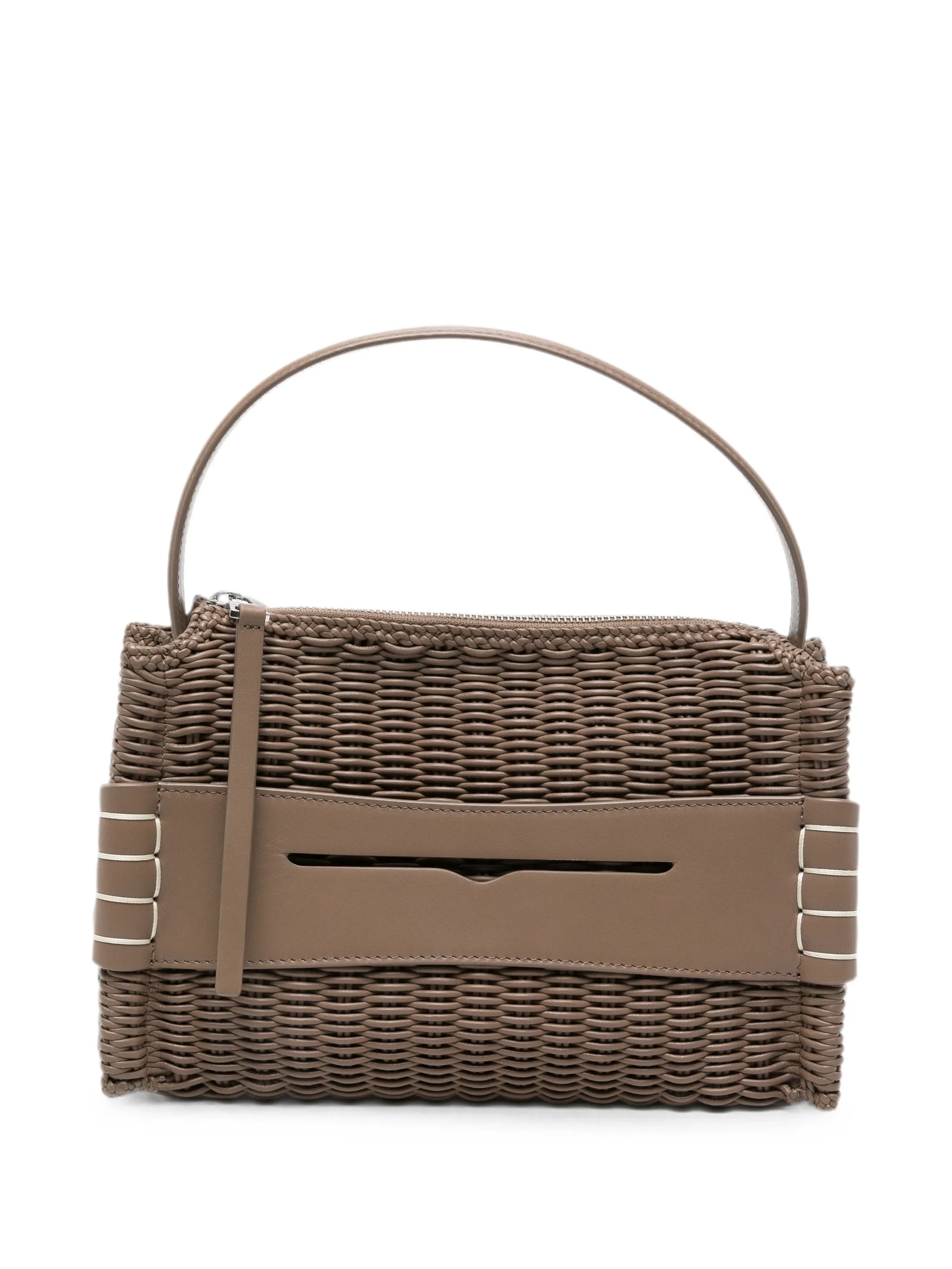 Woven Loafer zip-up tote bag