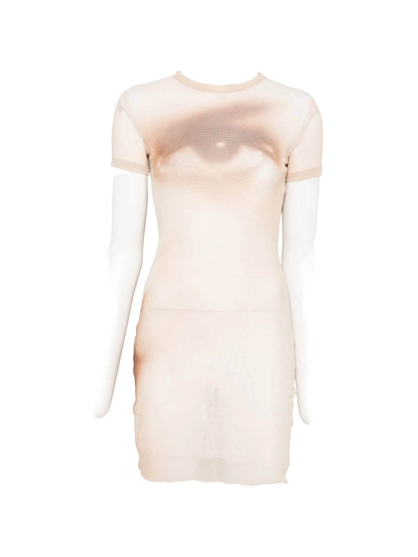 short-sleeve crew neck mini dress