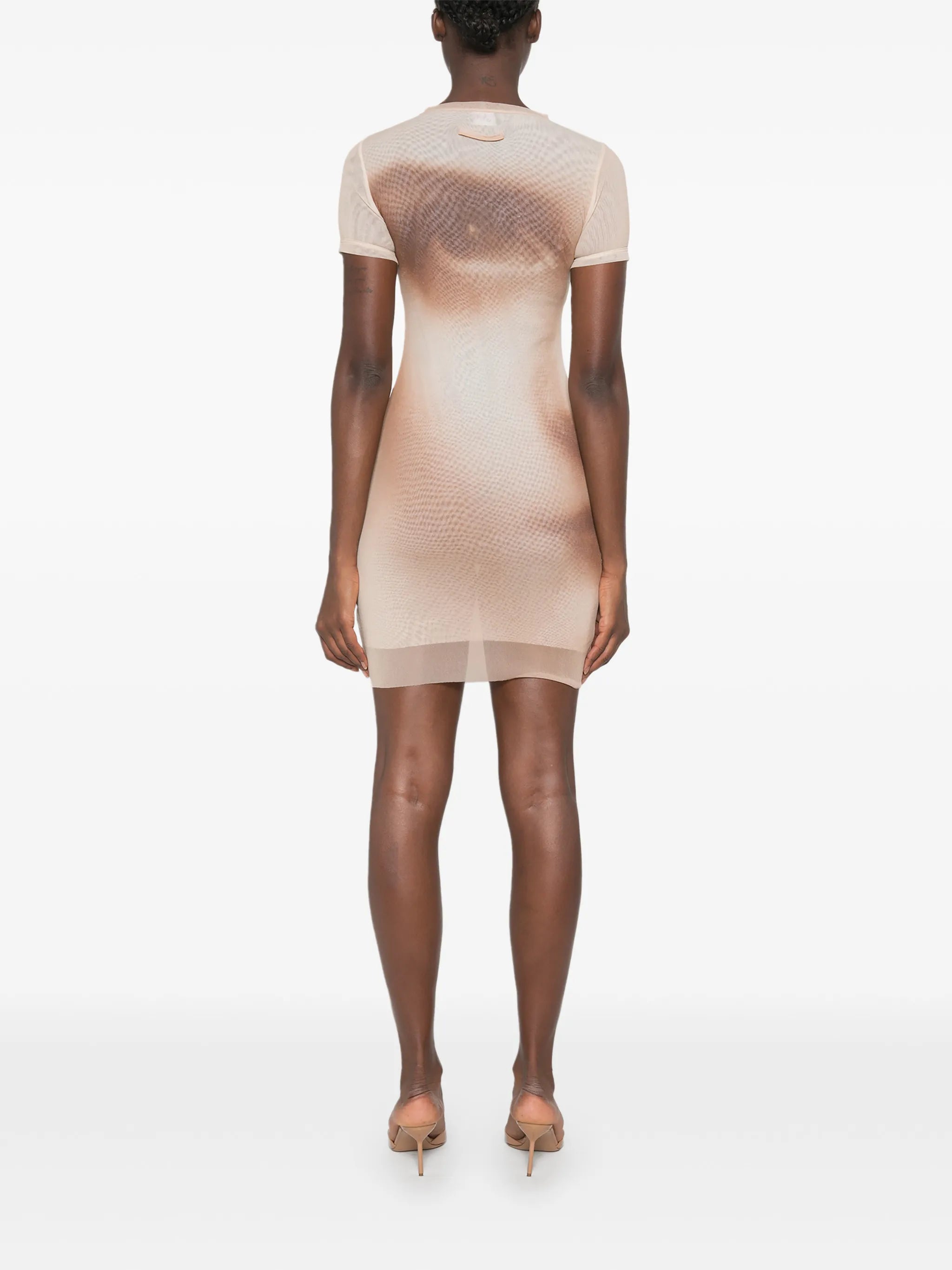 short-sleeve crew neck mini dress
