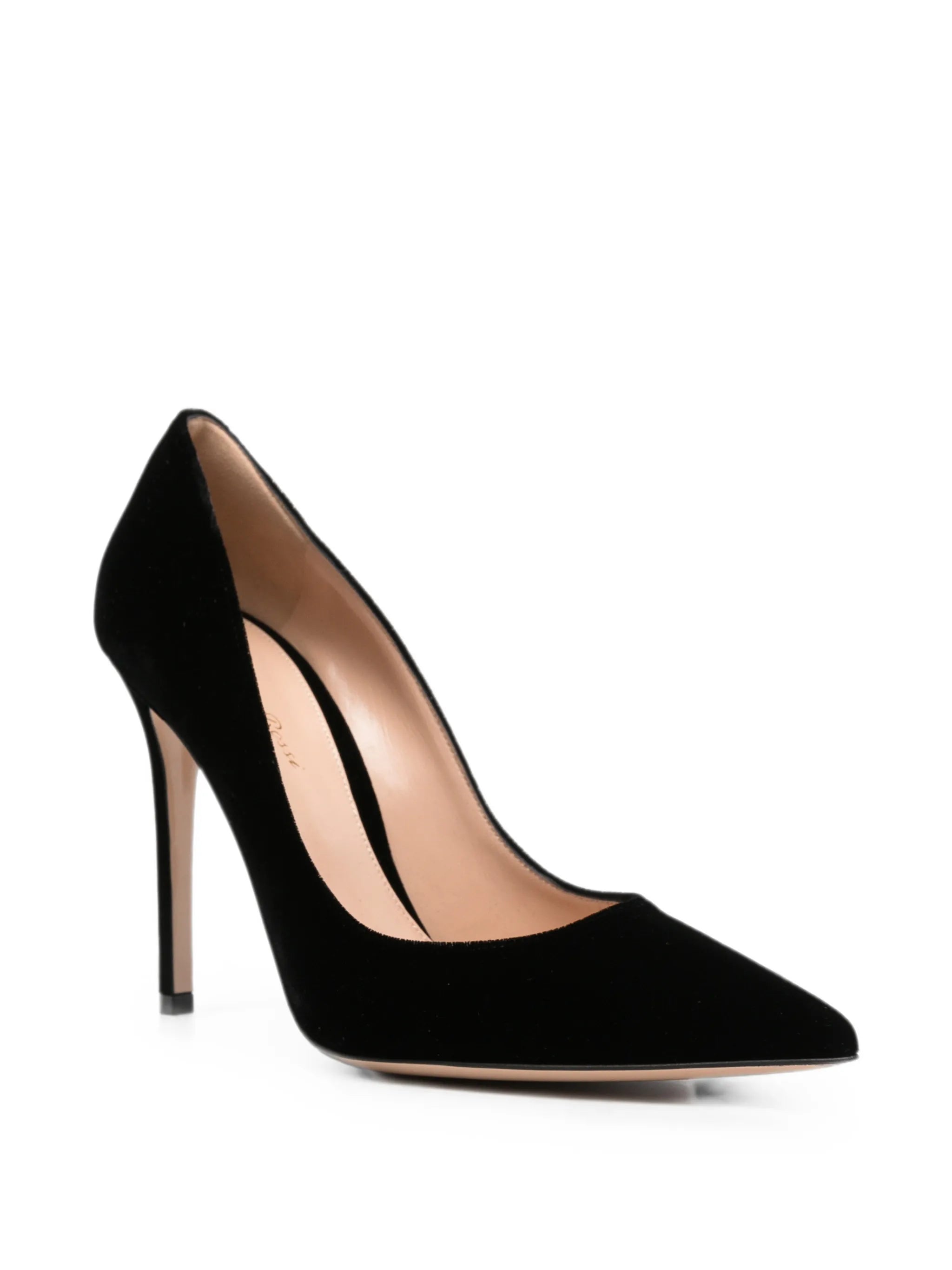 Gianvito velvet pointed-toe heeled pumps