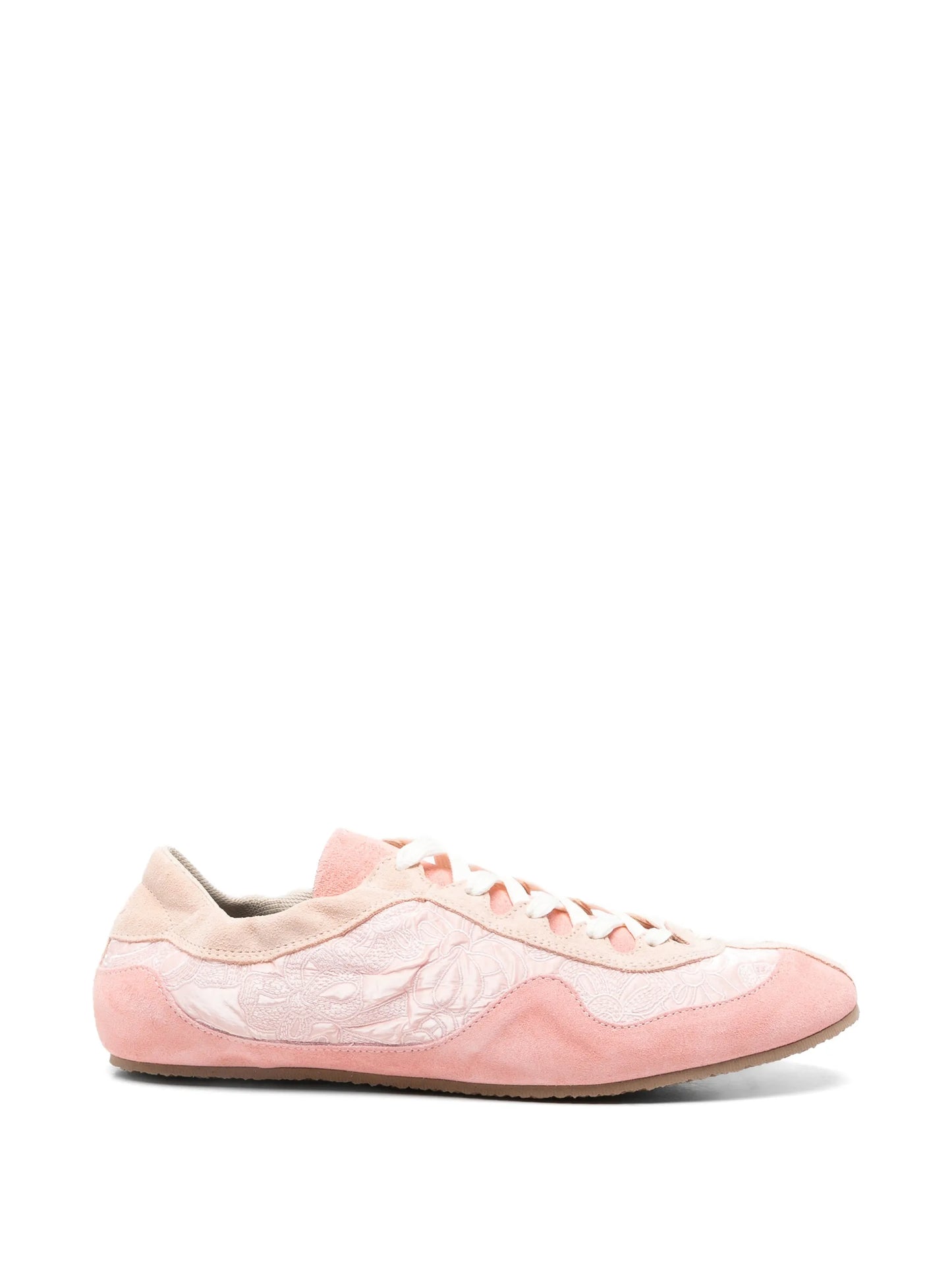 Blaise Windflower-embroidered suede sneakers