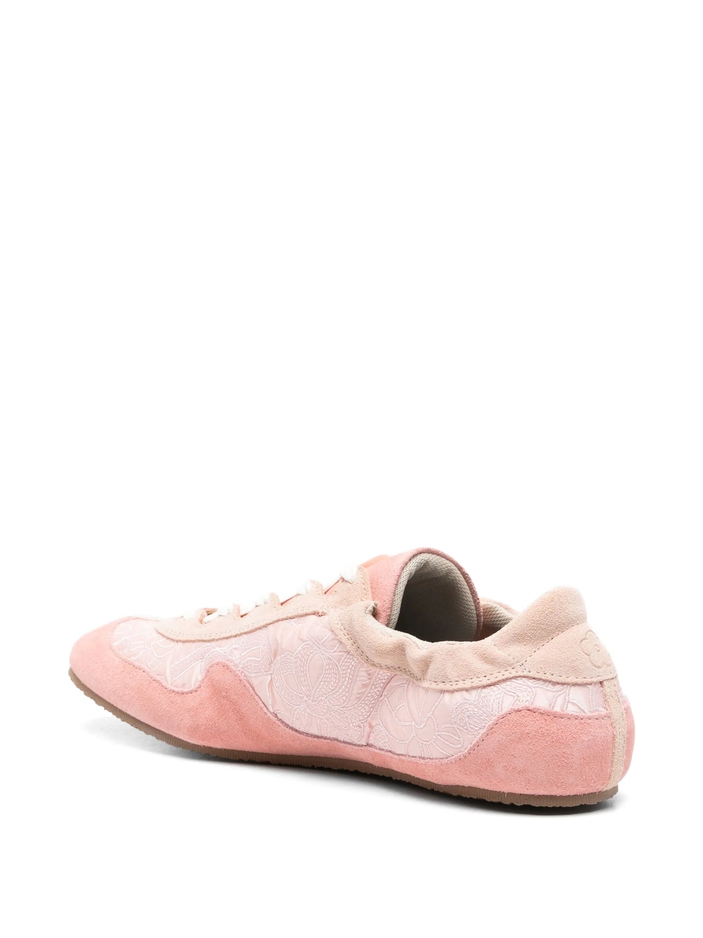 Blaise Windflower-embroidered suede sneakers