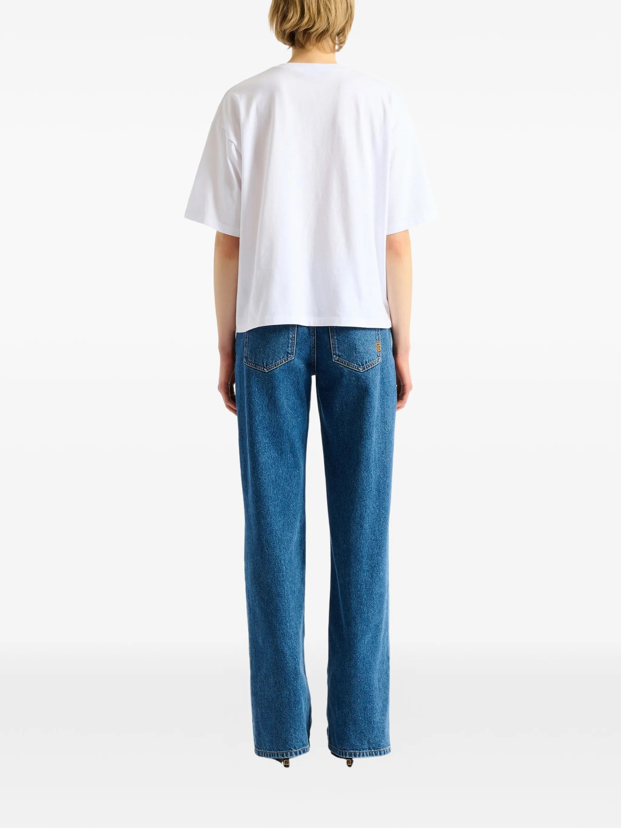 printed Balmain flower T-shirt