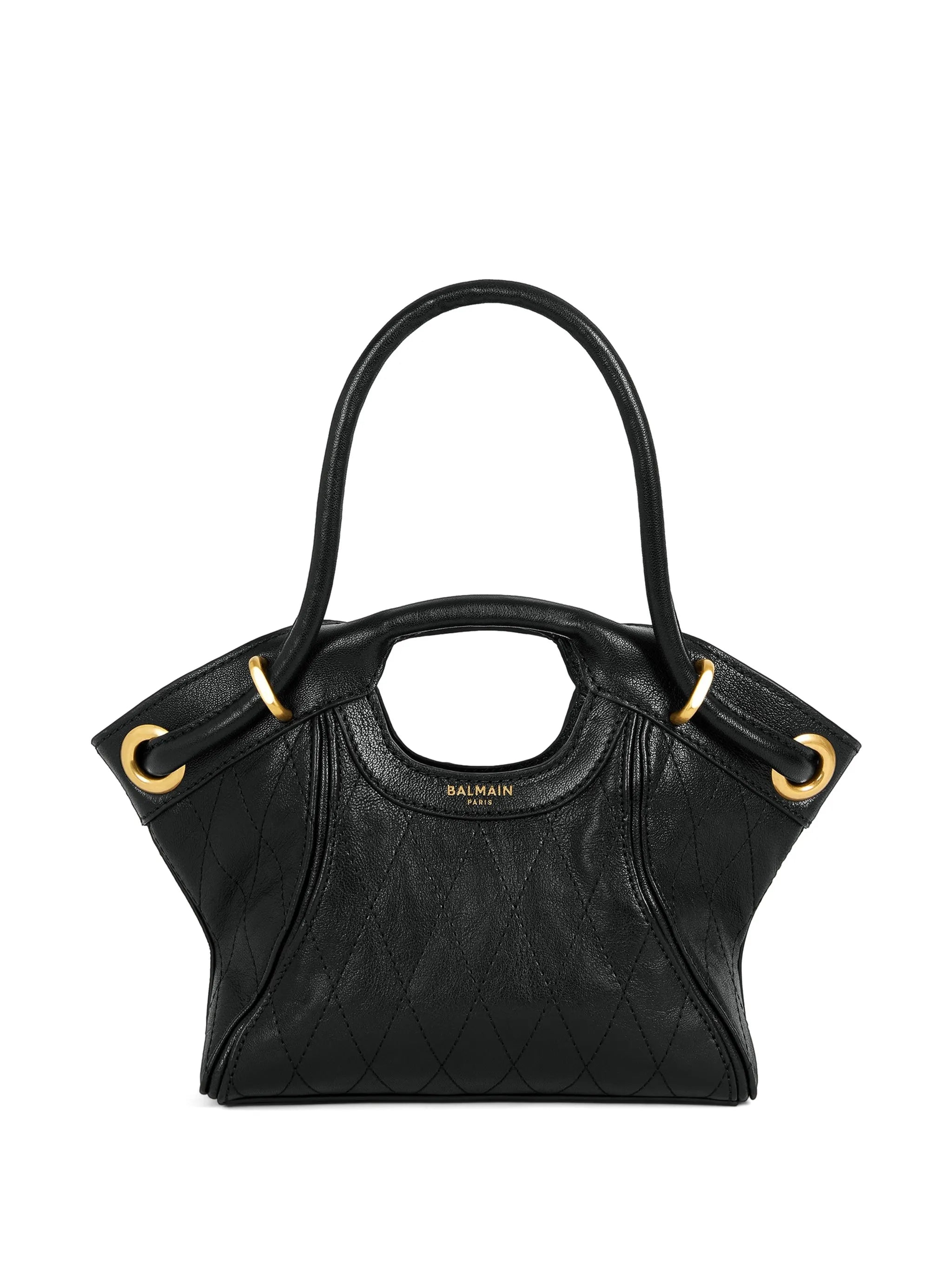 small tote in smooth topstitched leather