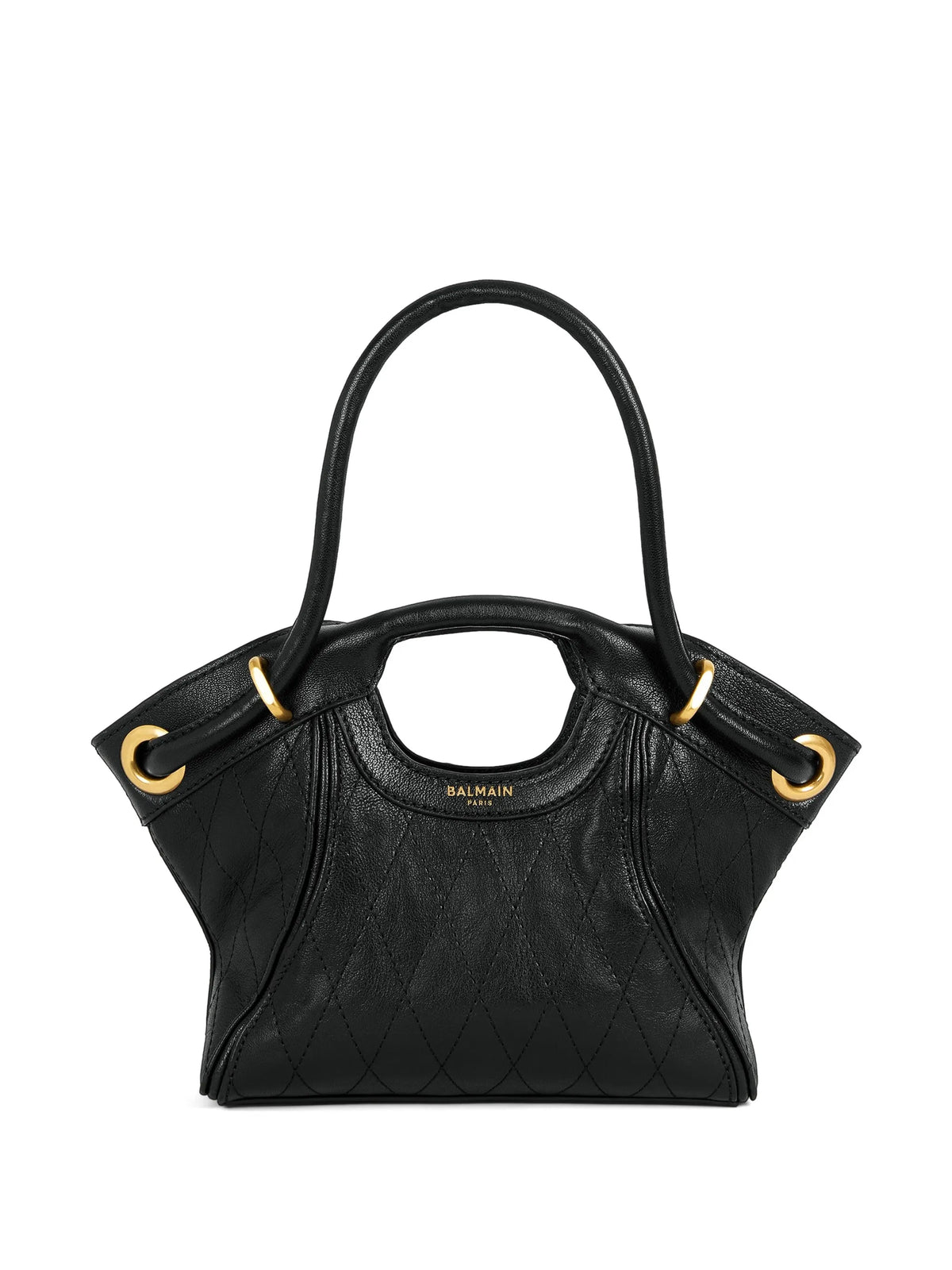small tote in smooth topstitched leather