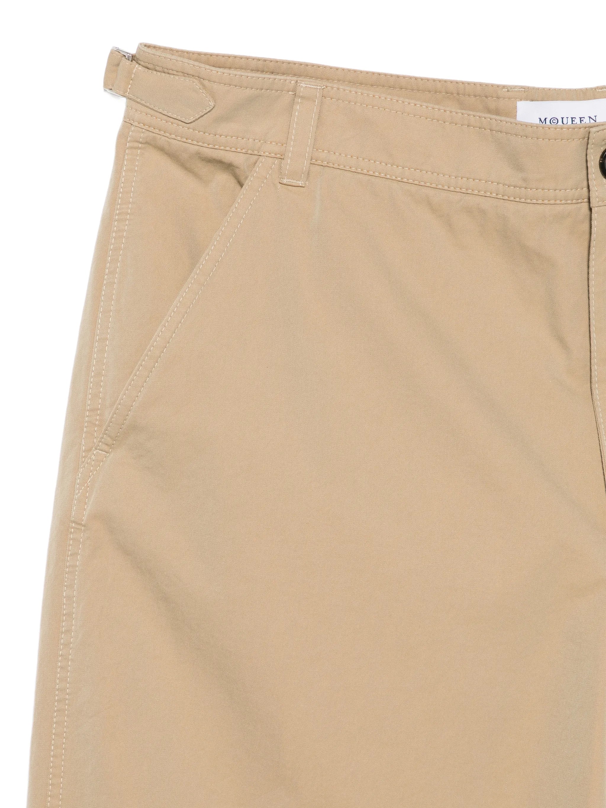 buckle-detail straight-leg trousers