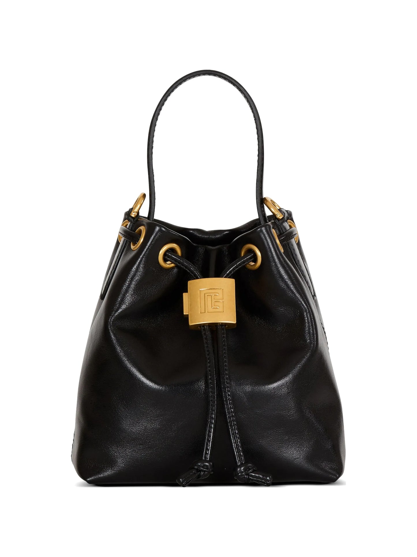 Pulse bucket bag in smooth leather