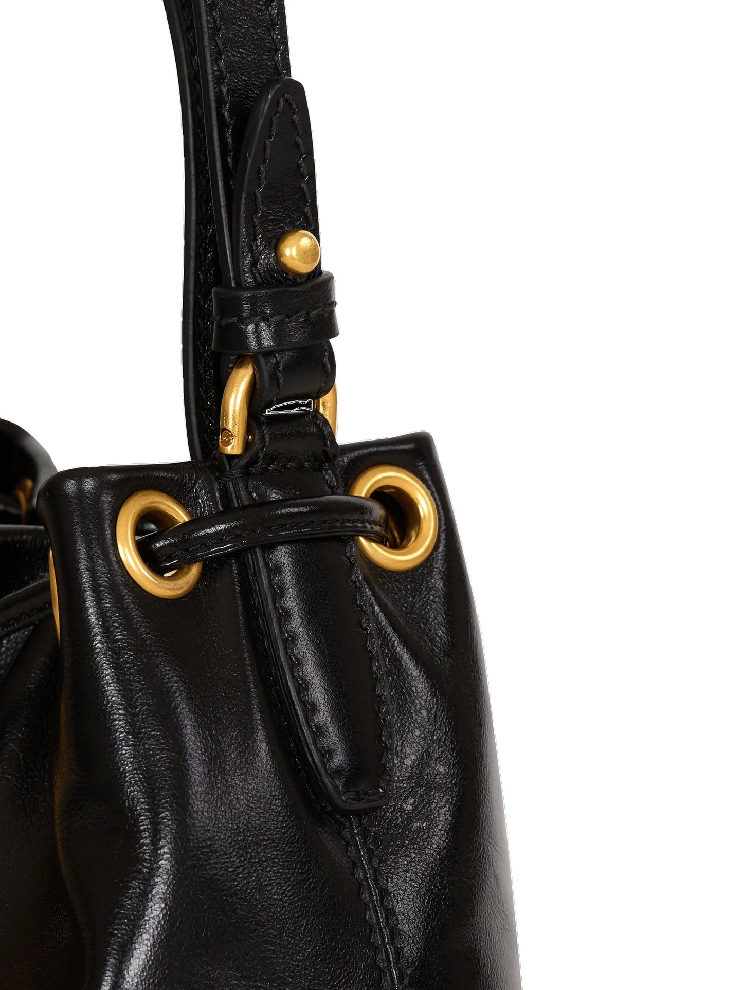 Pulse bucket bag in smooth leather
