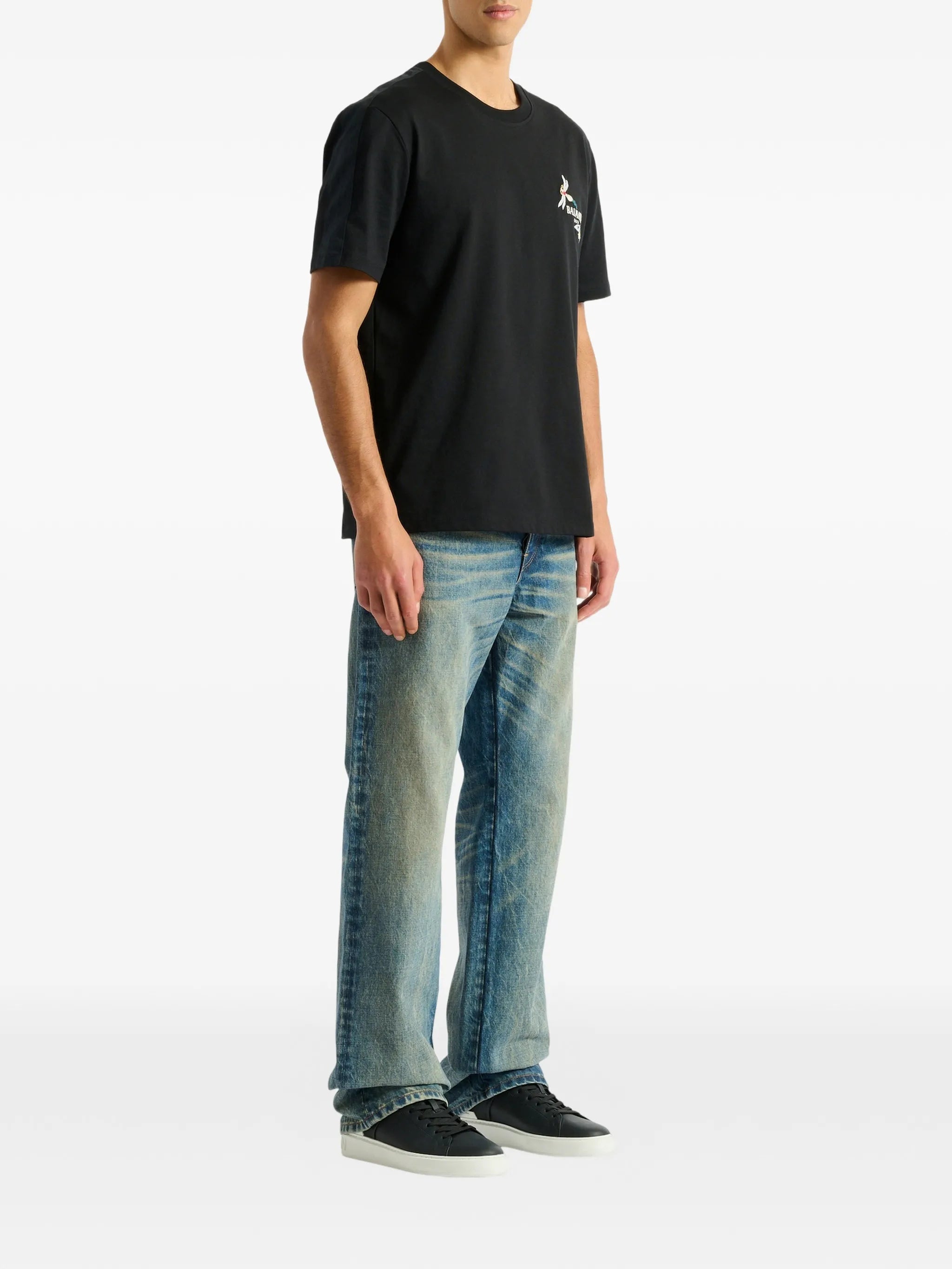 embroidered Balmain Insect T-shirt