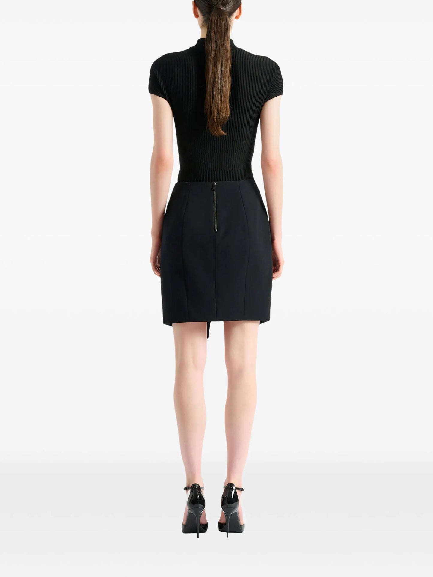 belted grain de poudre skirt