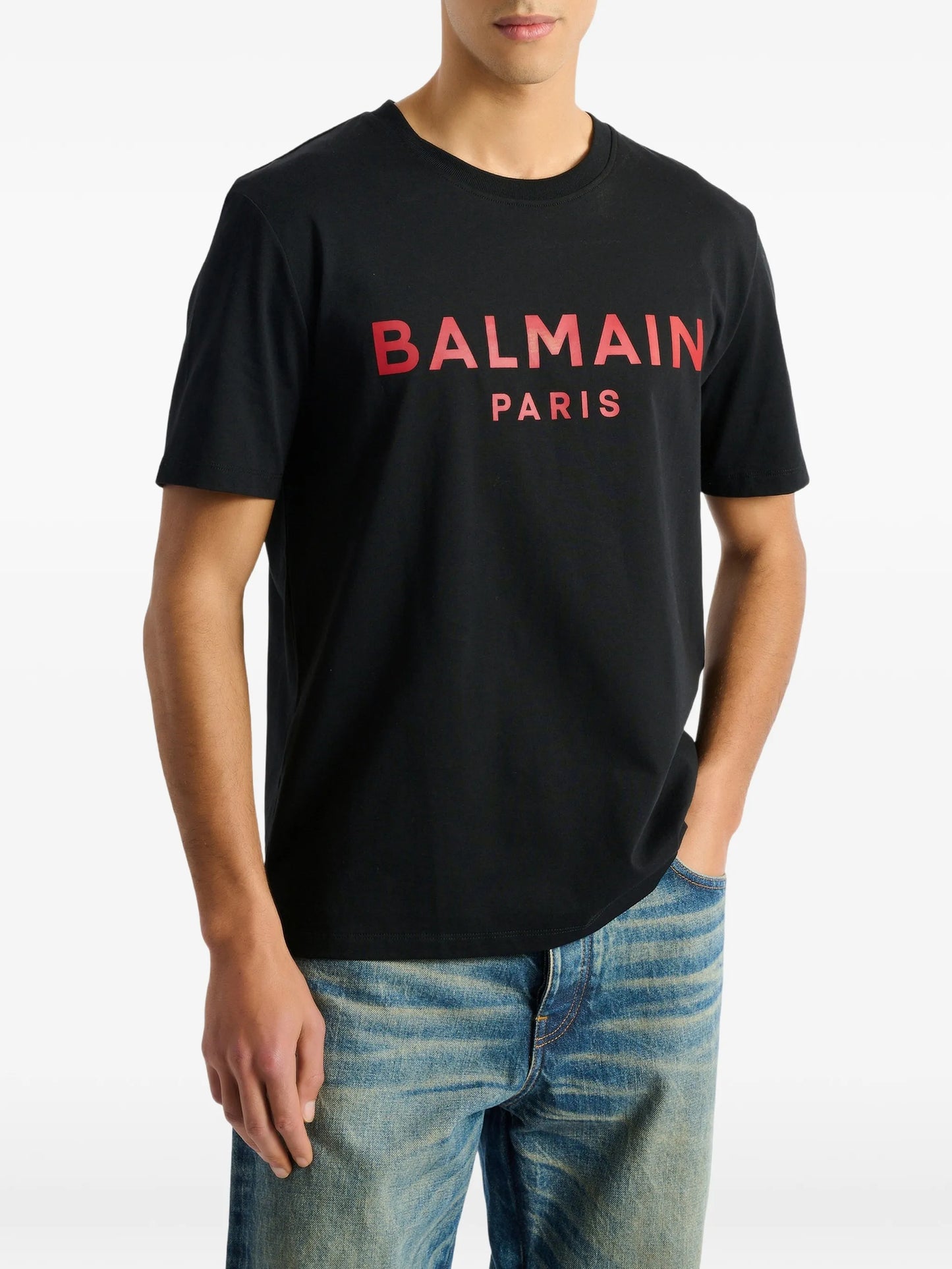 T-shirt with Balmain Paris print