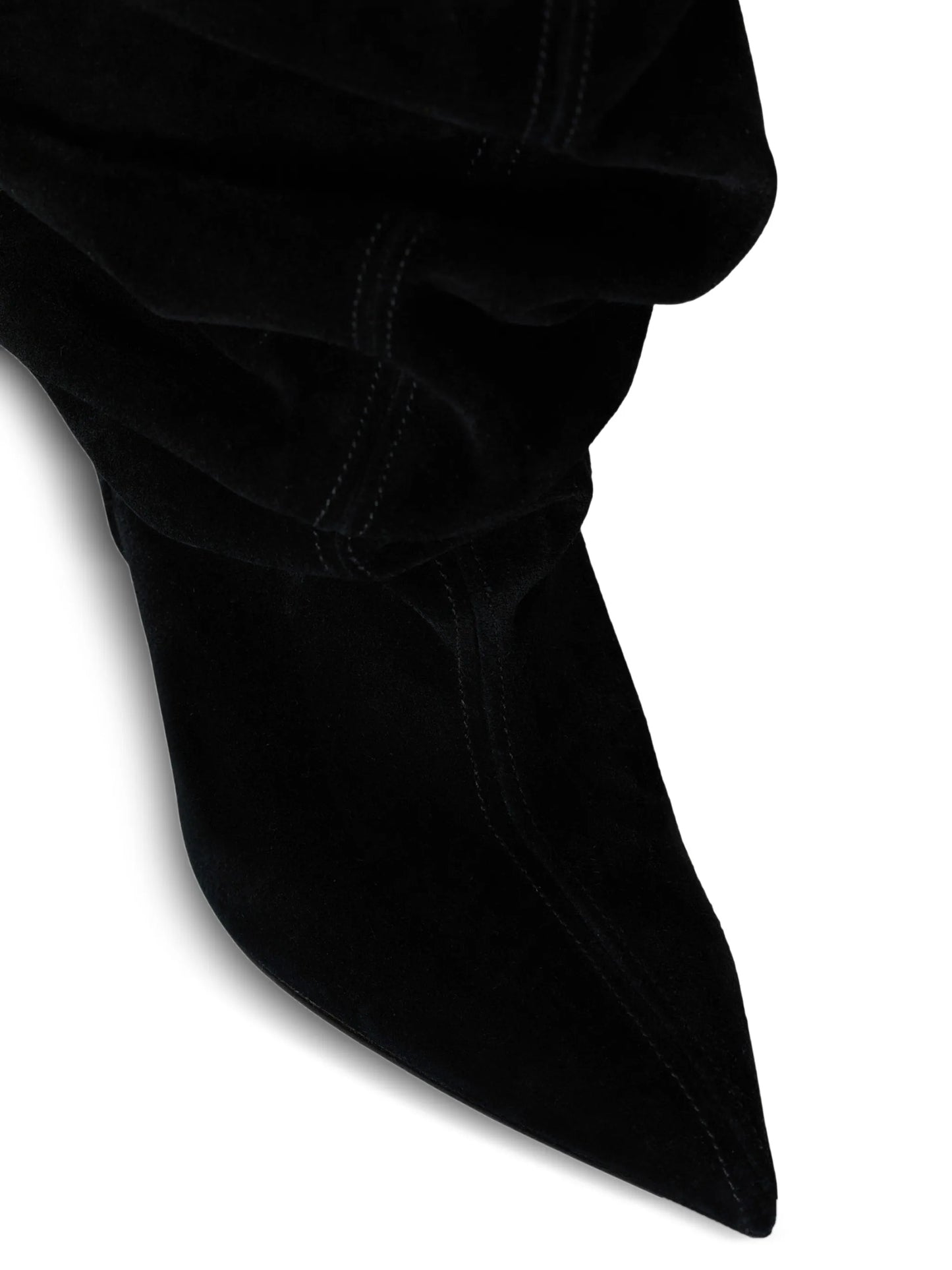 suede leather wedge thigh-high boots