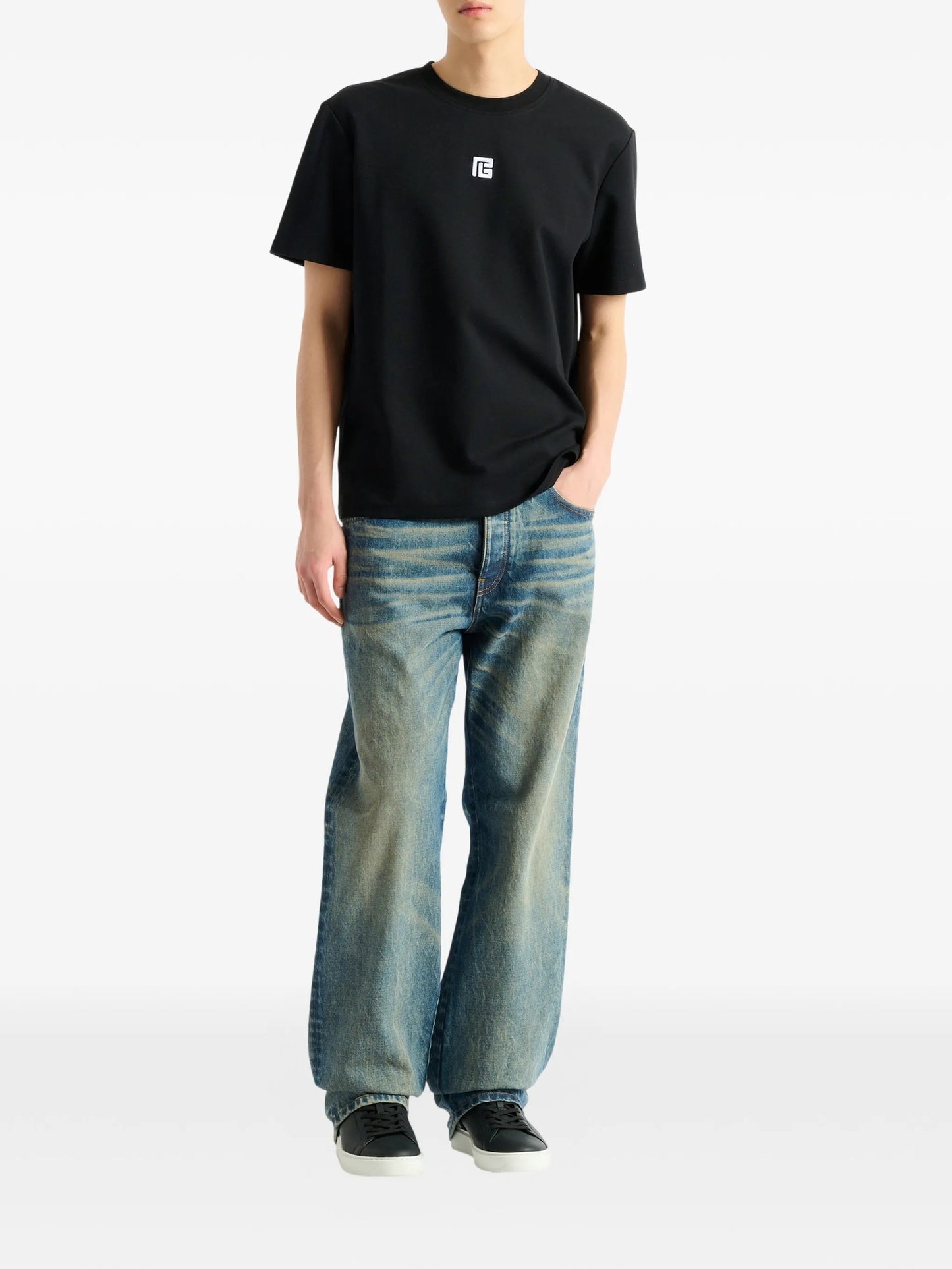 T-shirt with embroidered logo