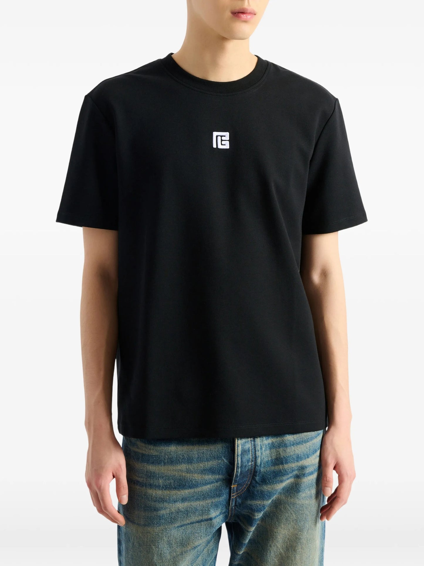 T-shirt with embroidered logo