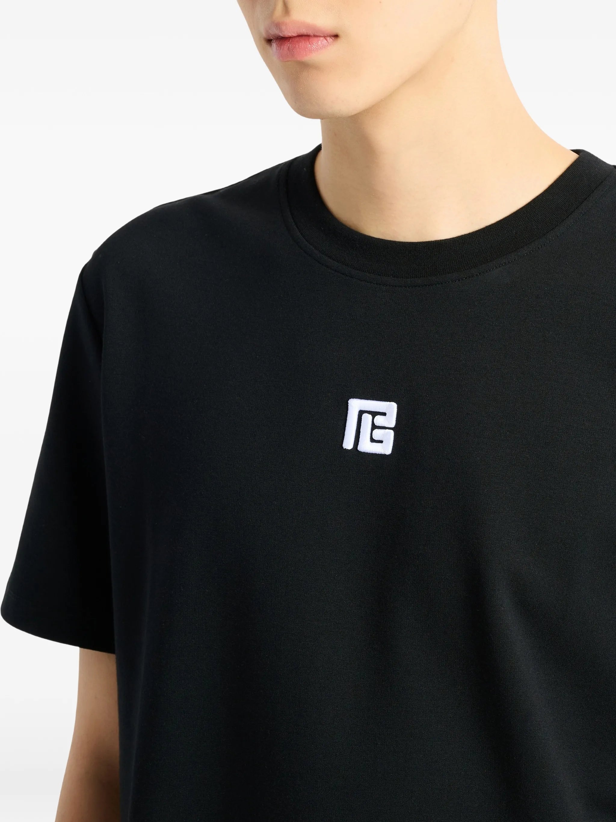 T-shirt with embroidered logo