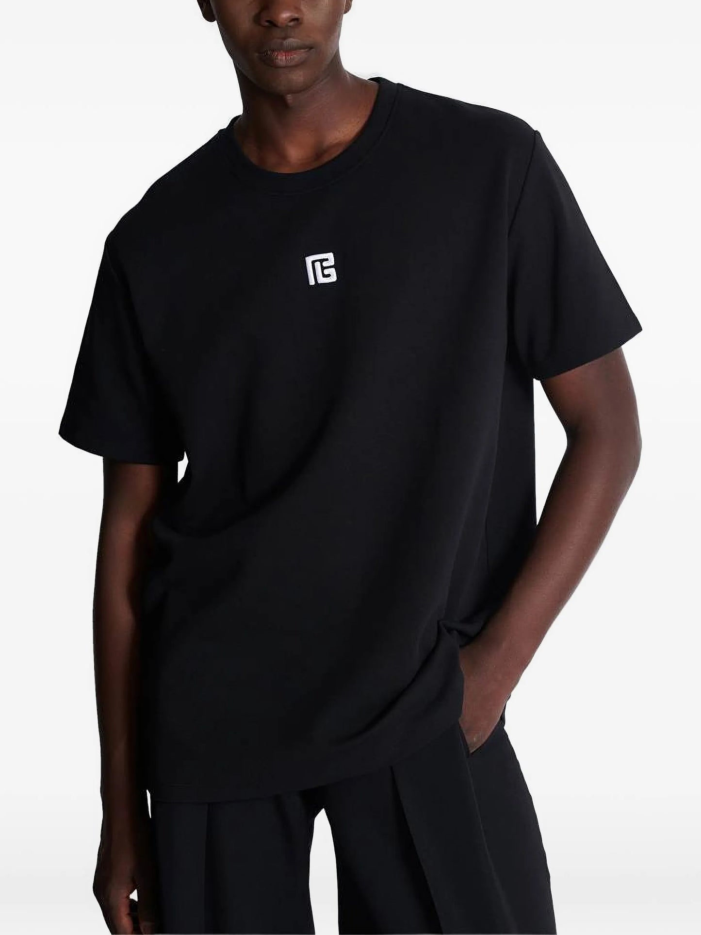 T-shirt with embroidered logo