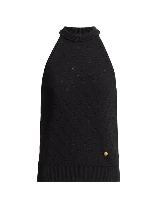 sleeveless knit top