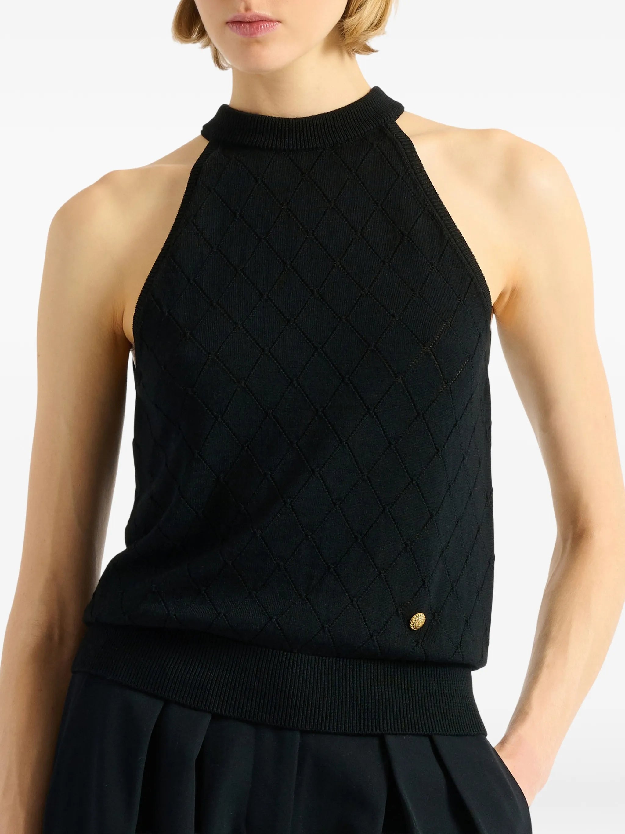 sleeveless knit top