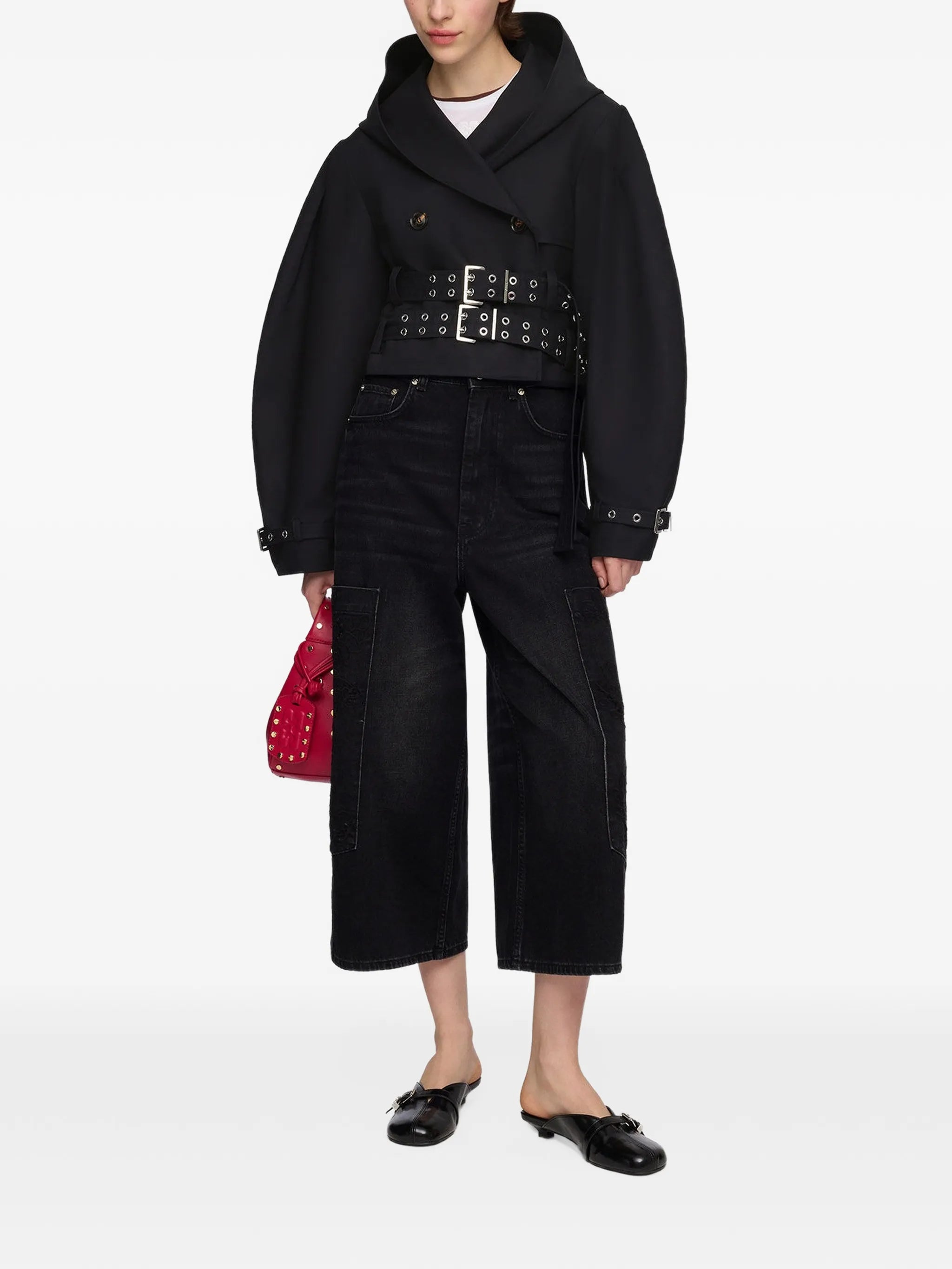 trench jacket in double cotton
