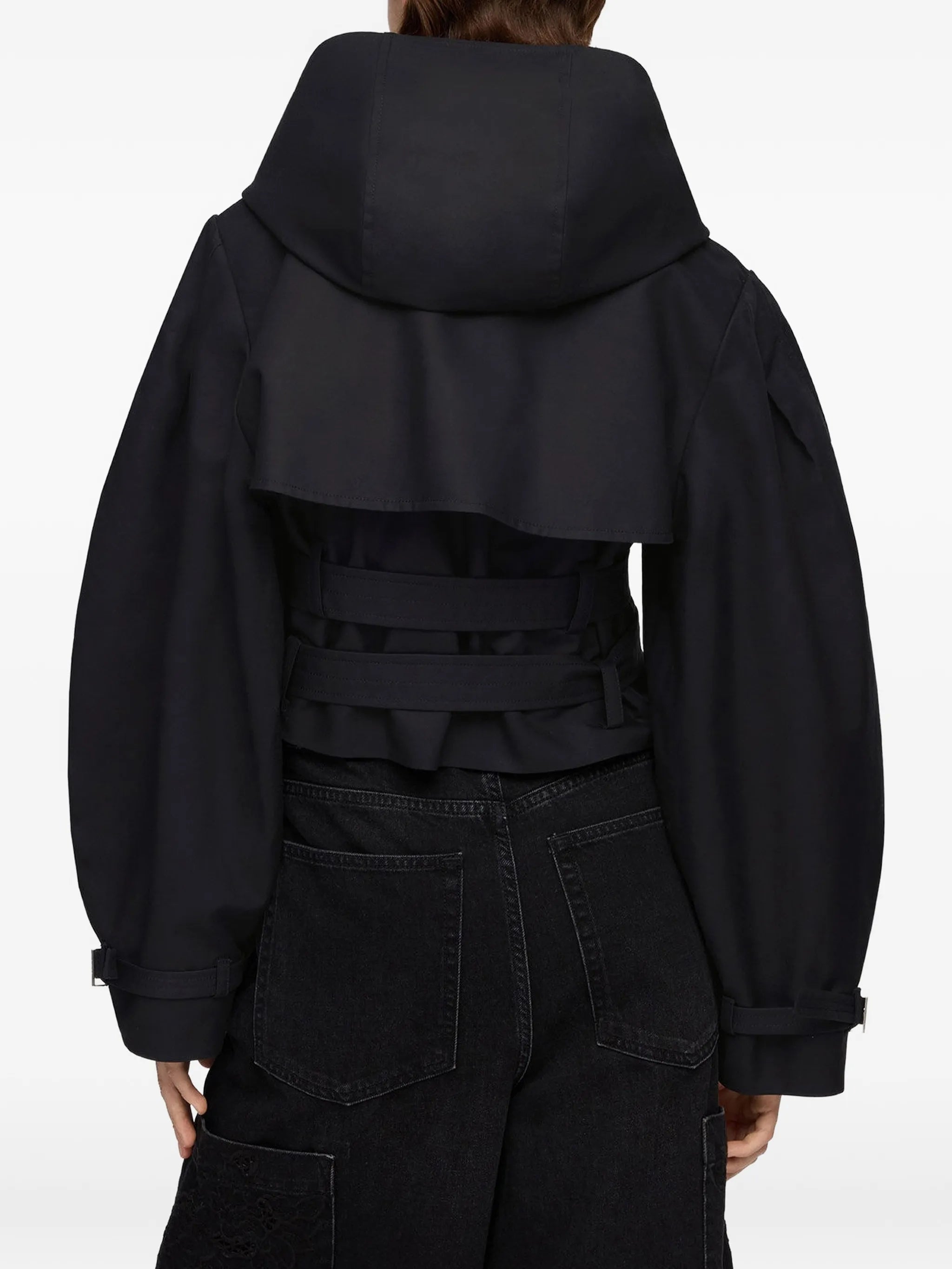 trench jacket in double cotton