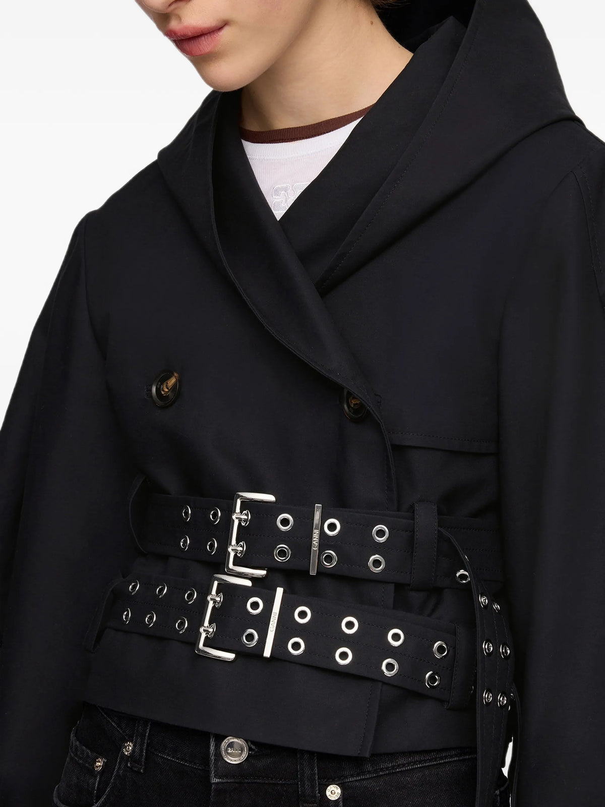 trench jacket in double cotton