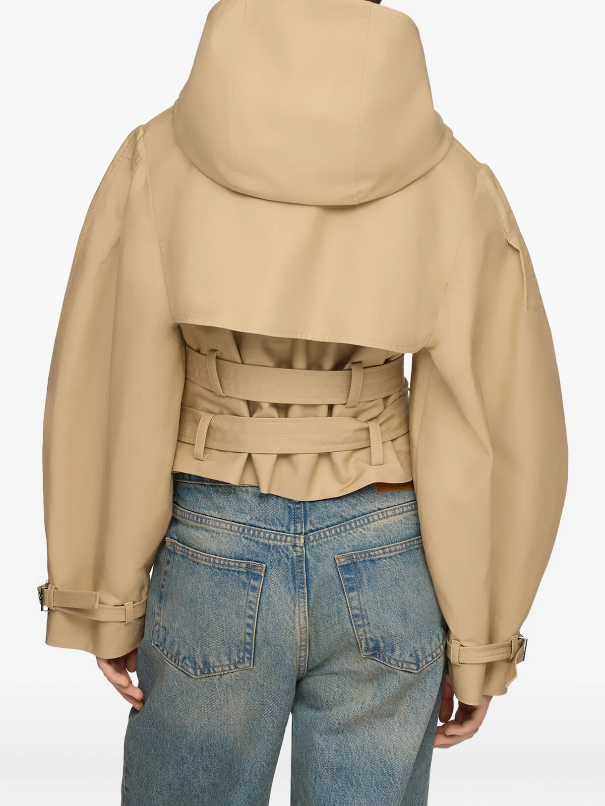 trench jacket in double cotton
