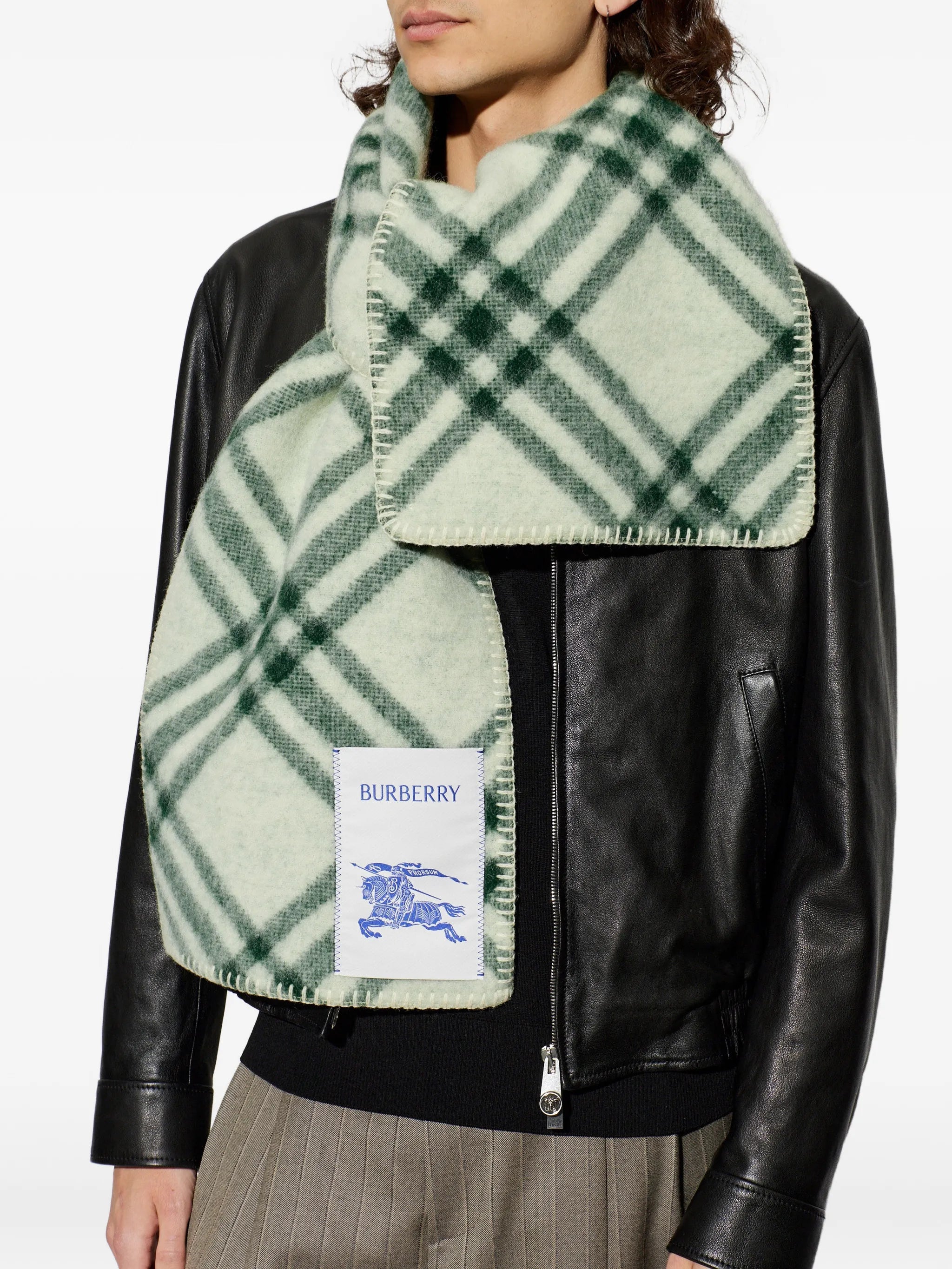 check wool scarf