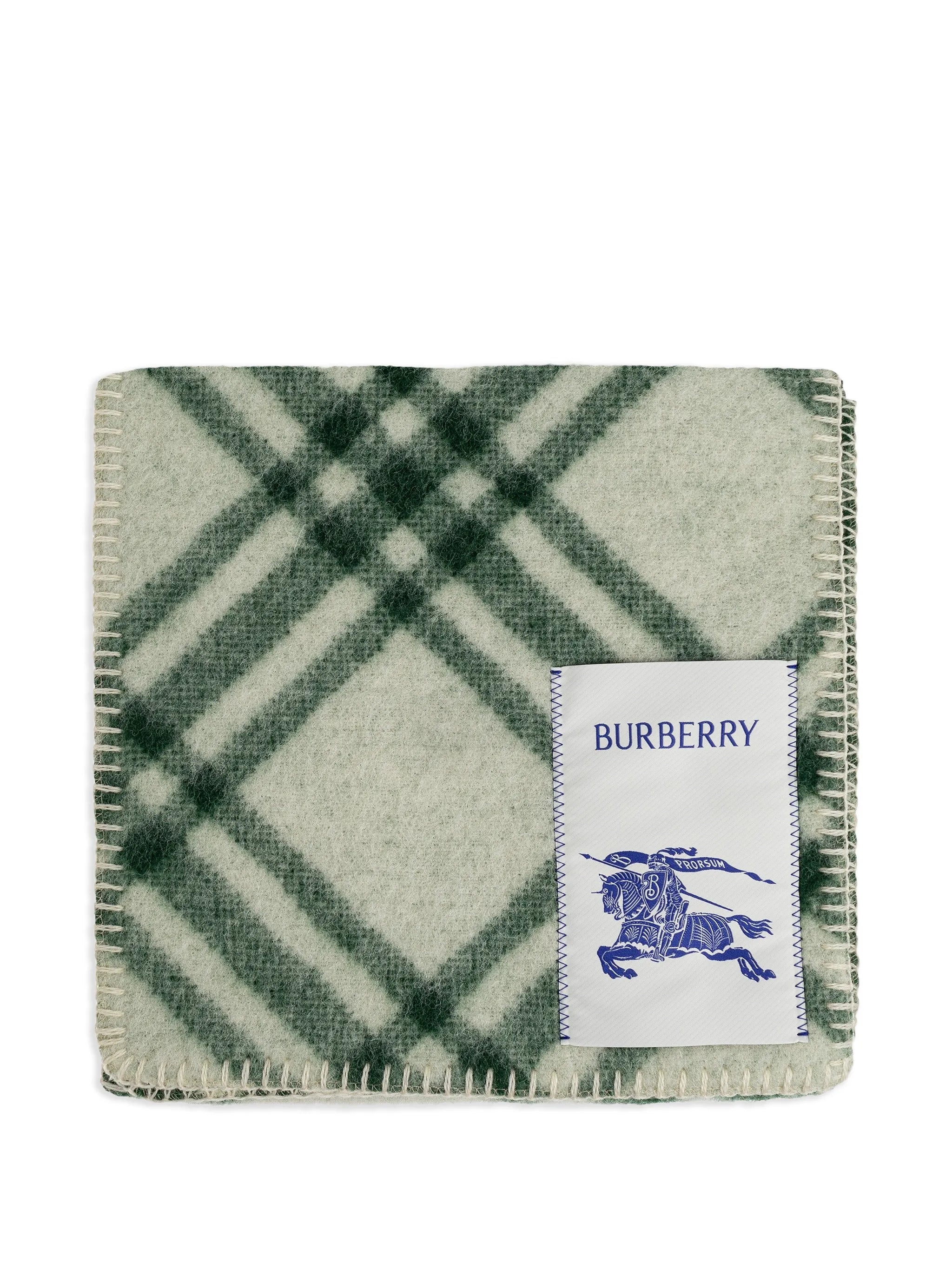 Check wool scarf