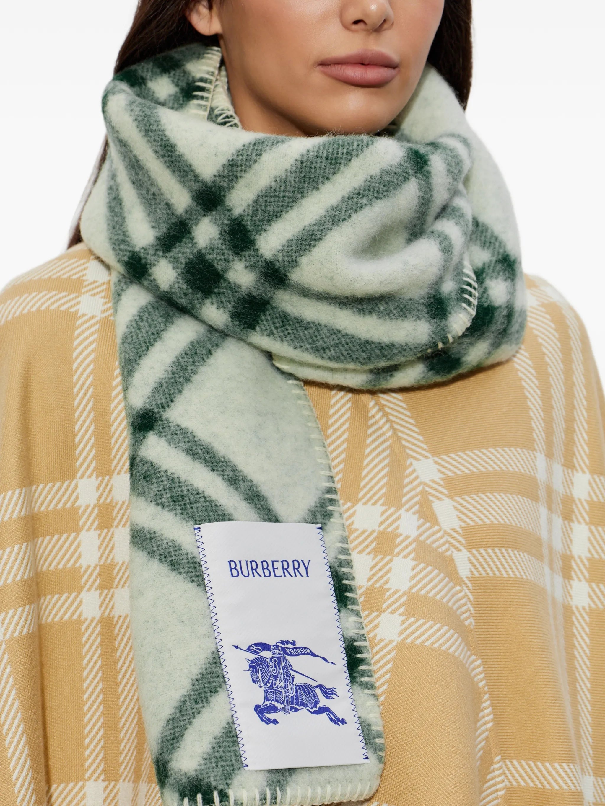 check wool scarf