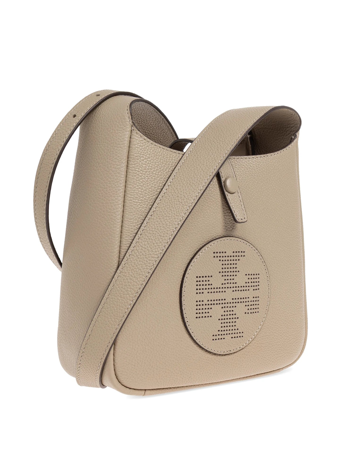 perforated-logo leather shoulder bag