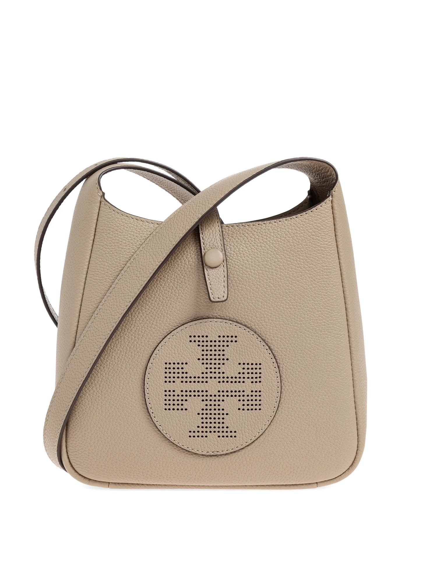 perforated-logo leather shoulder bag