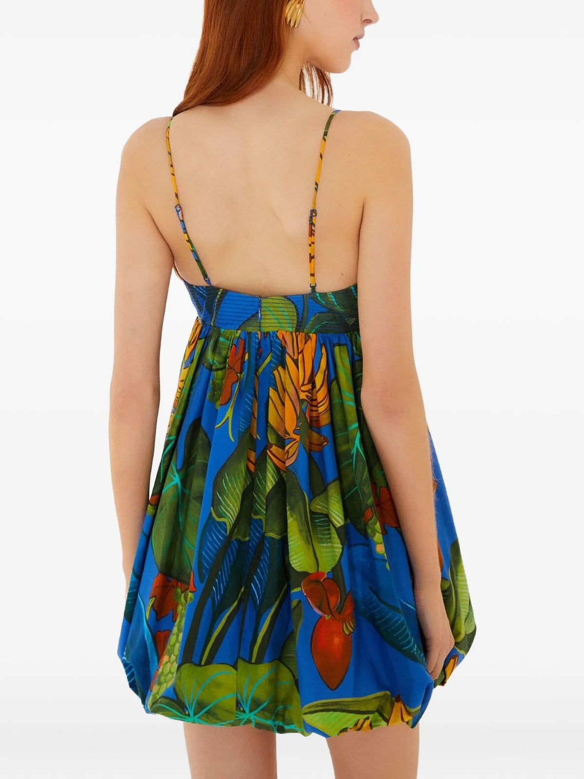banana grapes sleeveless organic cotton mini dress