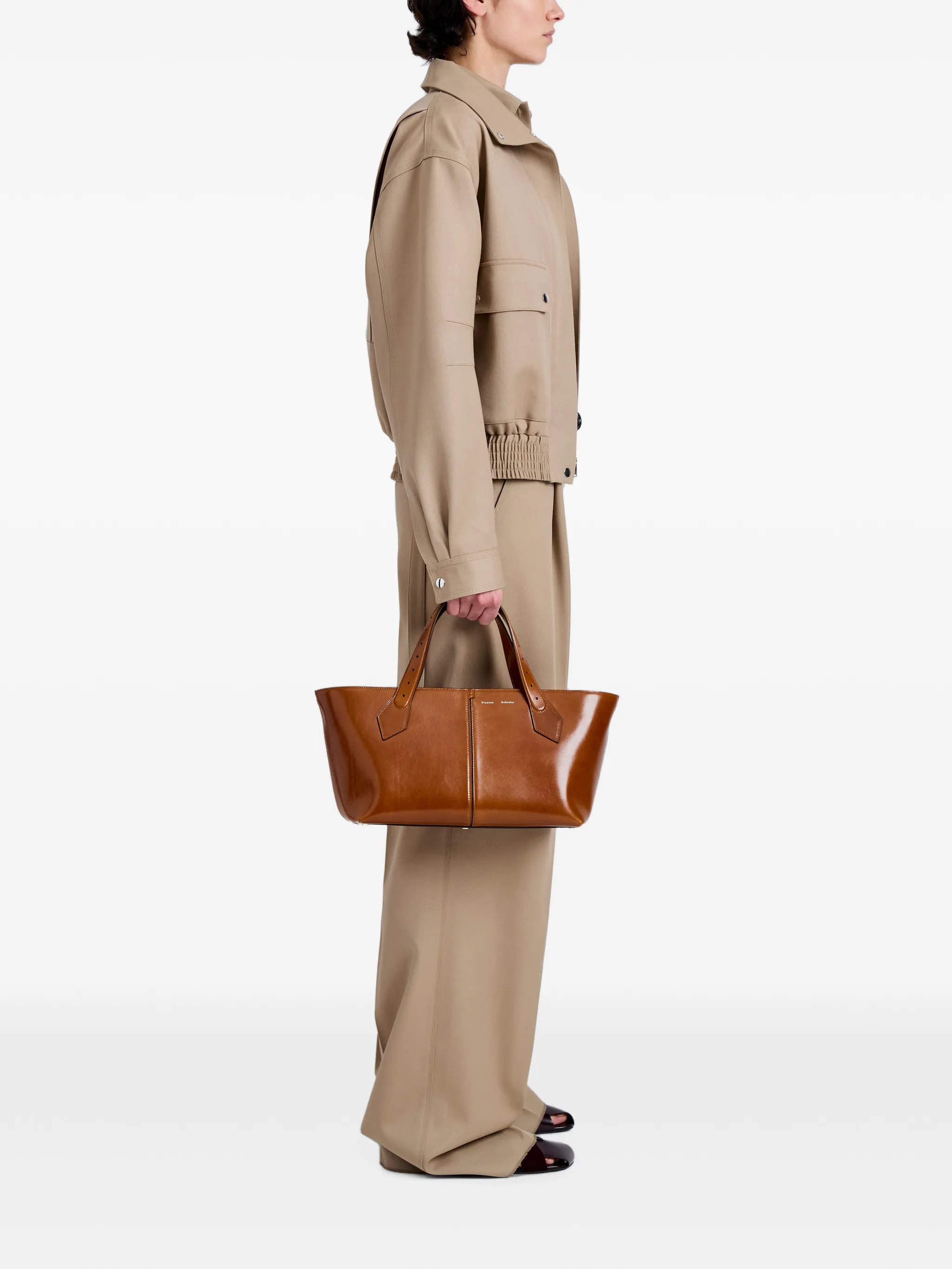 east west Chelsea tote in soft veg calf