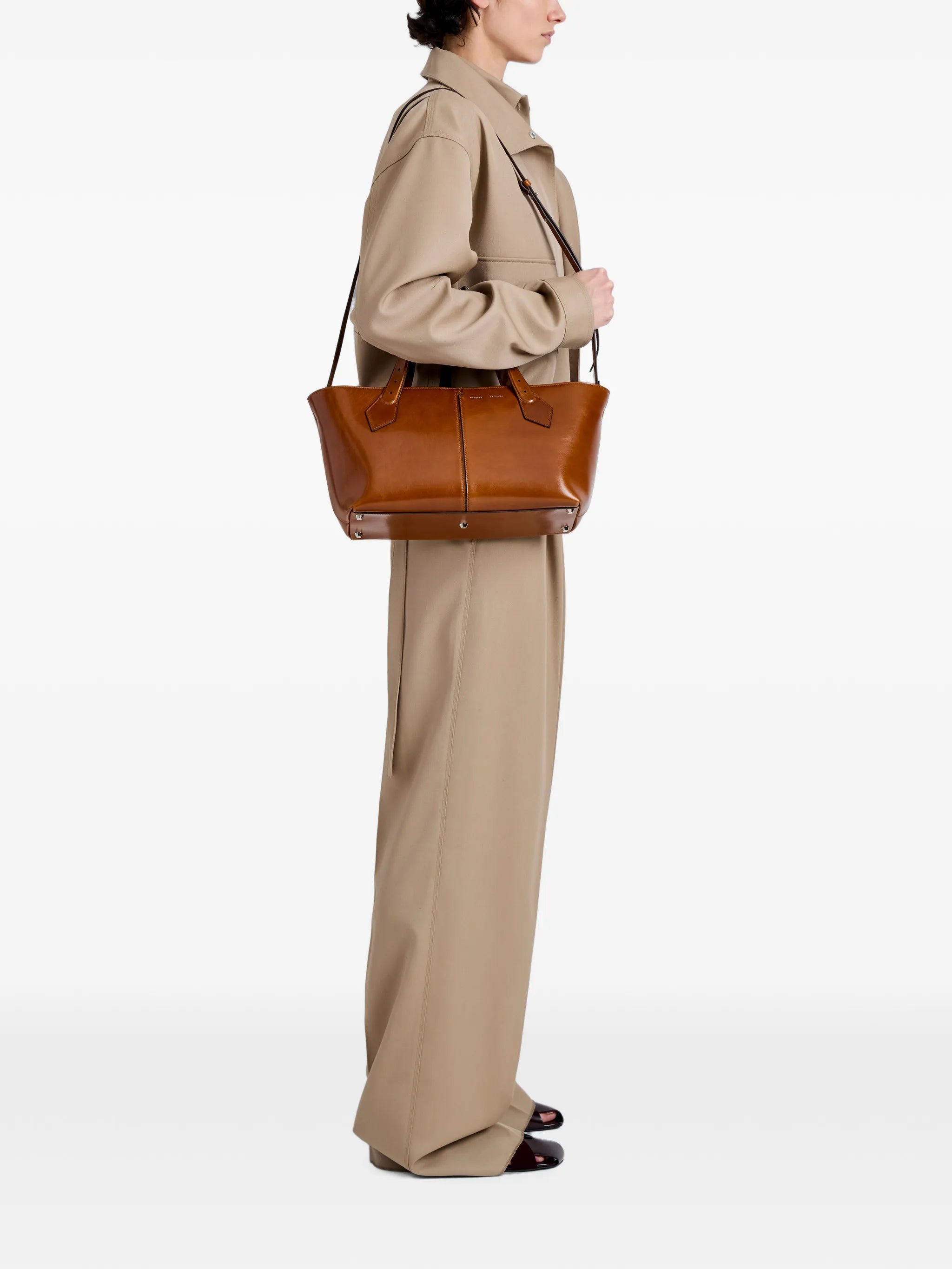 east west Chelsea tote in soft veg calf