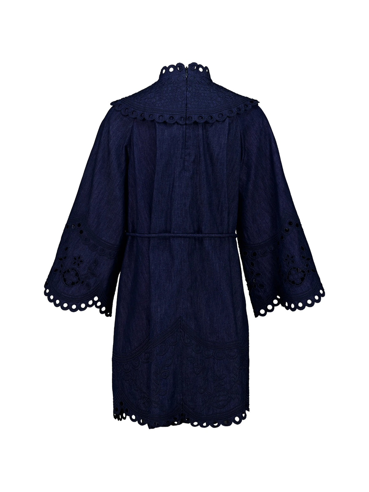 Mahon broderie denim mini dress