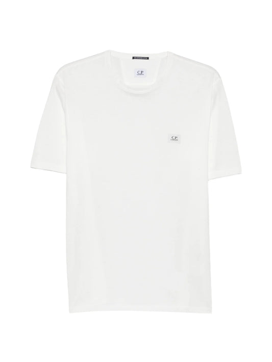 logo-patch jersey T-shirt